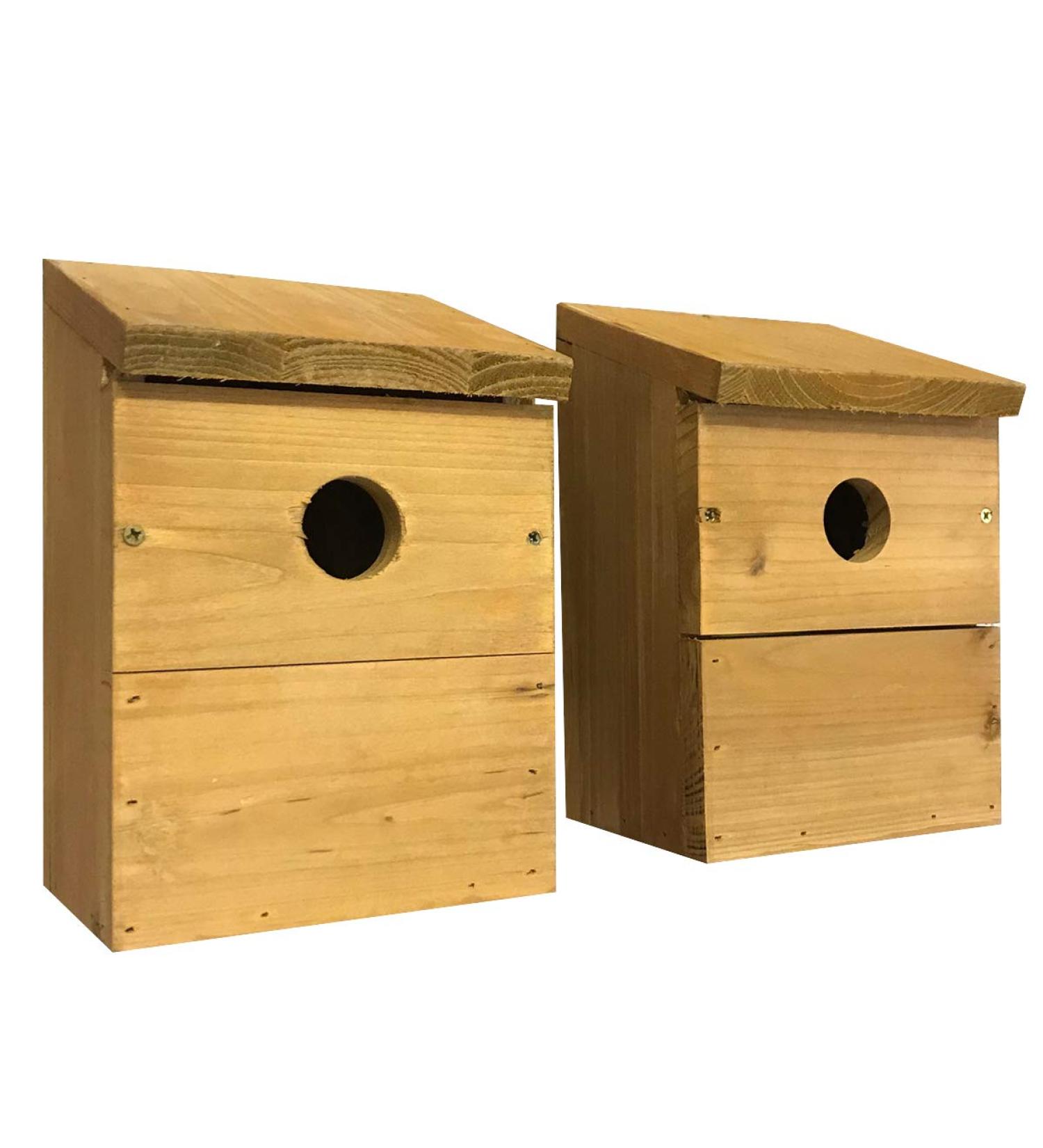 Wooden Multi-Hole Wild Bird Classic Nest Box Birdhouse (Pack of 2) - Buy Online on GoSupps.com