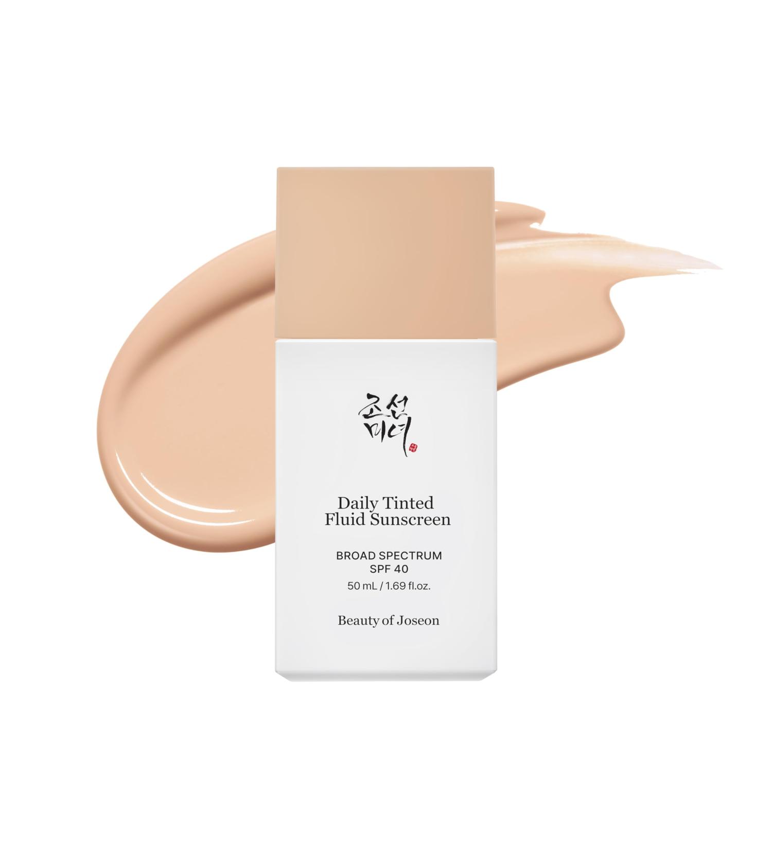 Beauty of Joseon Daily Tinted Fluid Sunscreen 12 Shades for Face Moisturizing Broad Spectrum SPF 40 Korean Skincare 50ml 1.69 fl.oz #LP100 - Buy Online on GoSupps.com