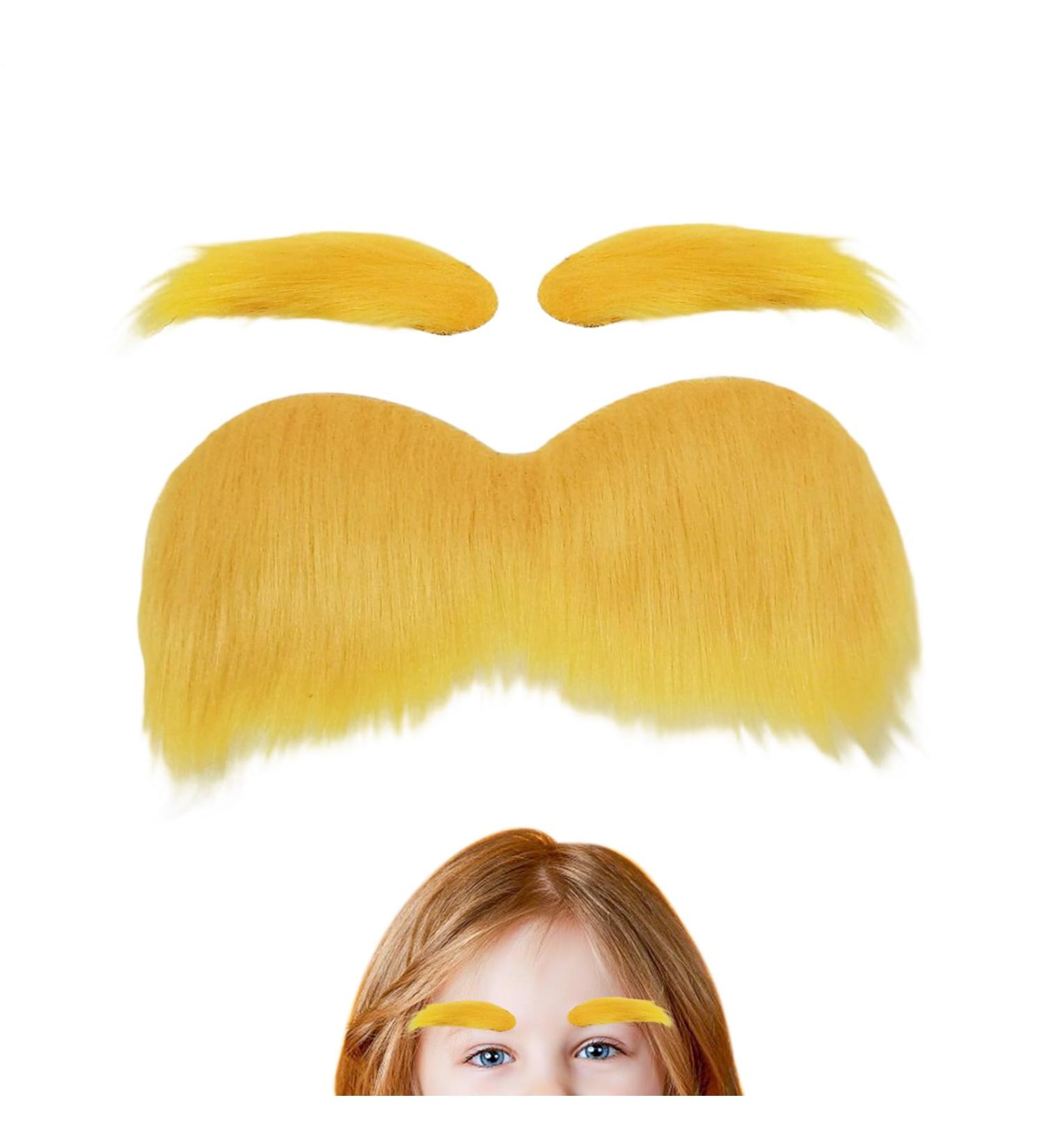 Colorful Fake Beard Set - Adhesive Costume Facial Hair for Themed Parties | Soft Foam with Peel-Off Backing Creative Stage Makeup Character Cosplay Holiday Events Masquerade Festival Performances 1 g (Lot de 1) - Buy Online on GoSupps.com
