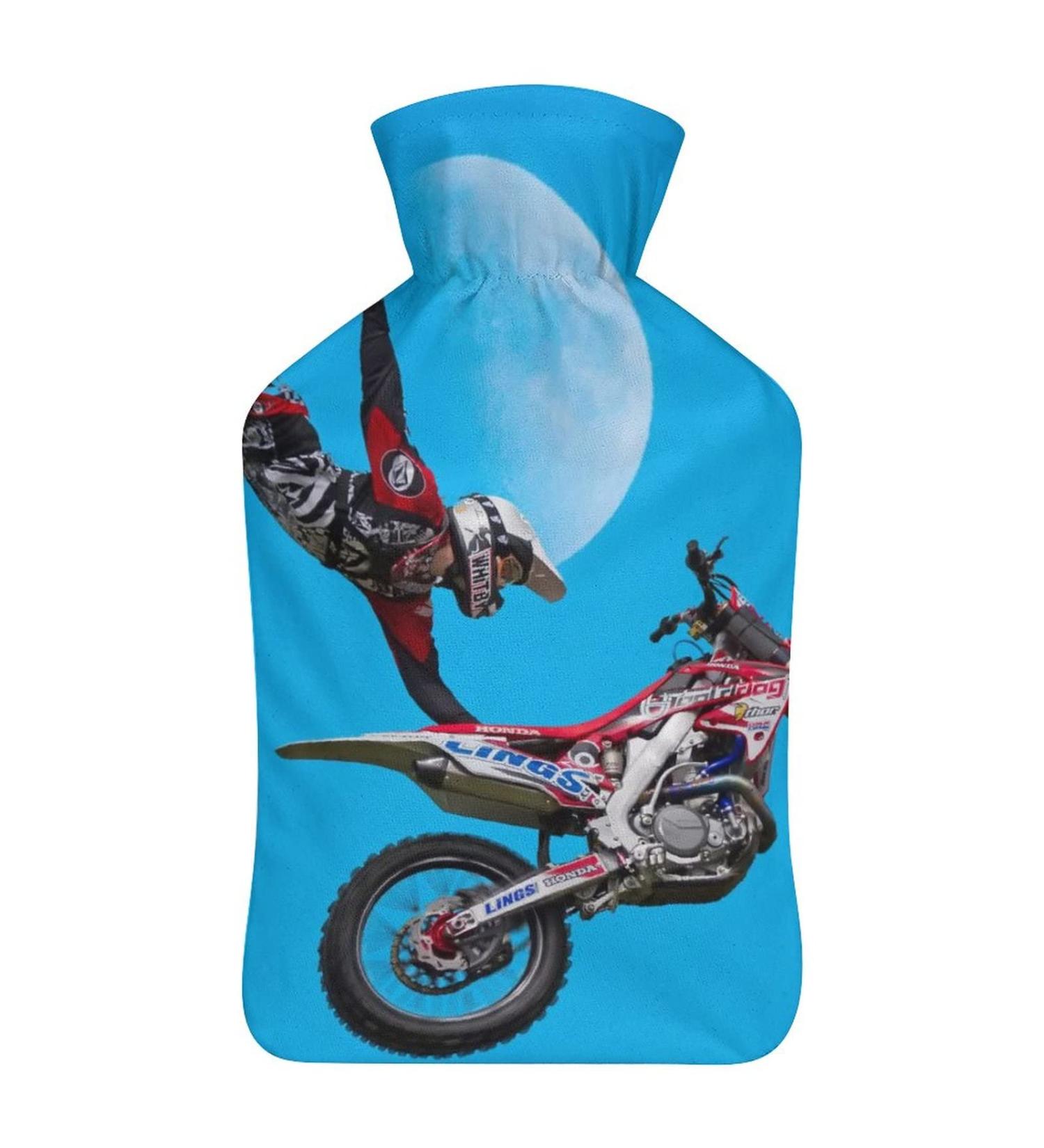 Hot Water Bottle with Lid for Pain Relief | Motocross Motorcycle Rubber Bag | Cramps & Foot Warmer | Hot & Cold Therapy - International Shipping - Buy Online on GoSupps.com