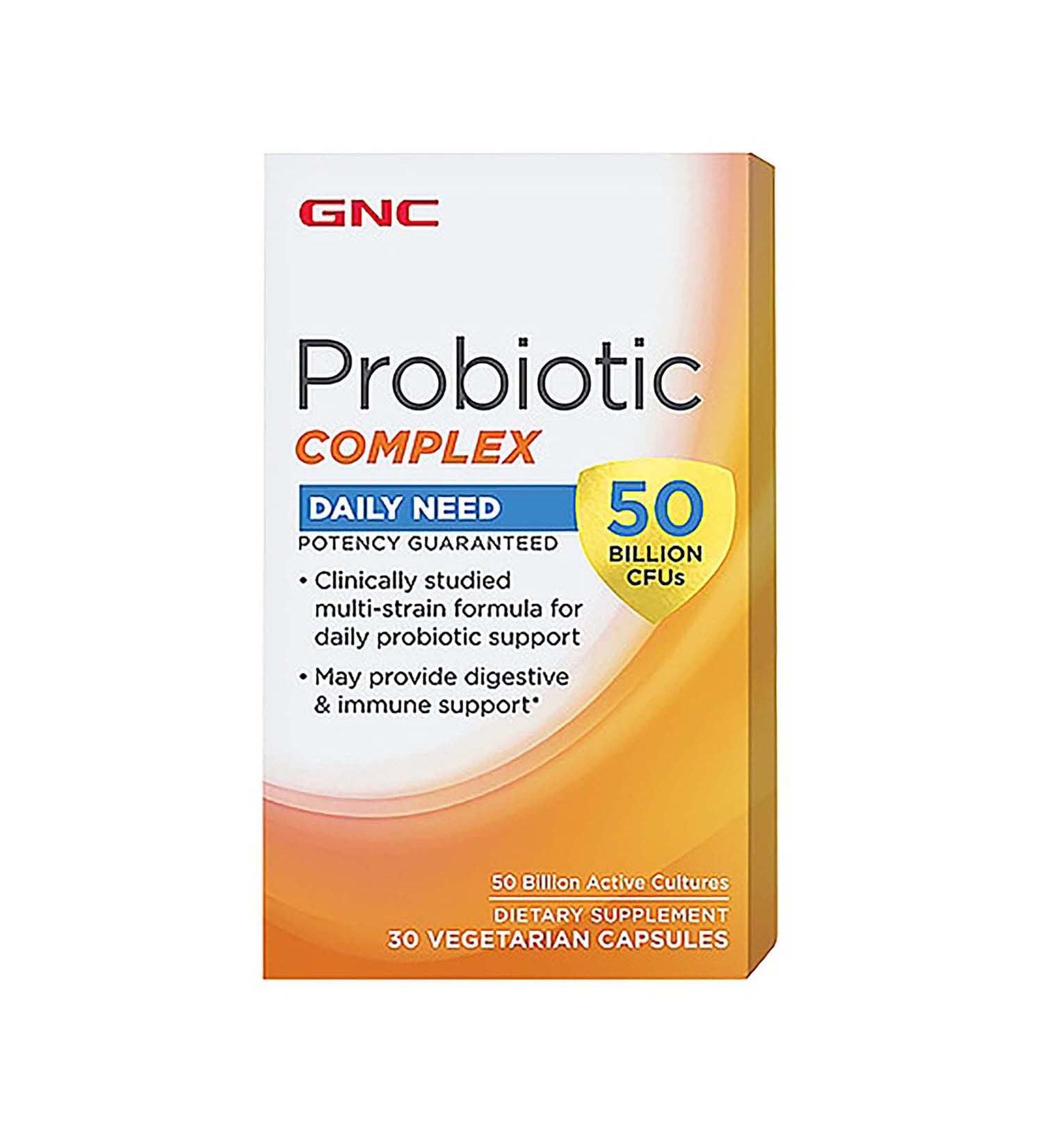 GNC Probiotic Complex Daily Need with 50 Billion CFUs | Clinically Studied Multi-Strain Supports Digestive and Immune Health Vegetarian | 30 Capsules 1 - Buy Online on GoSupps.com