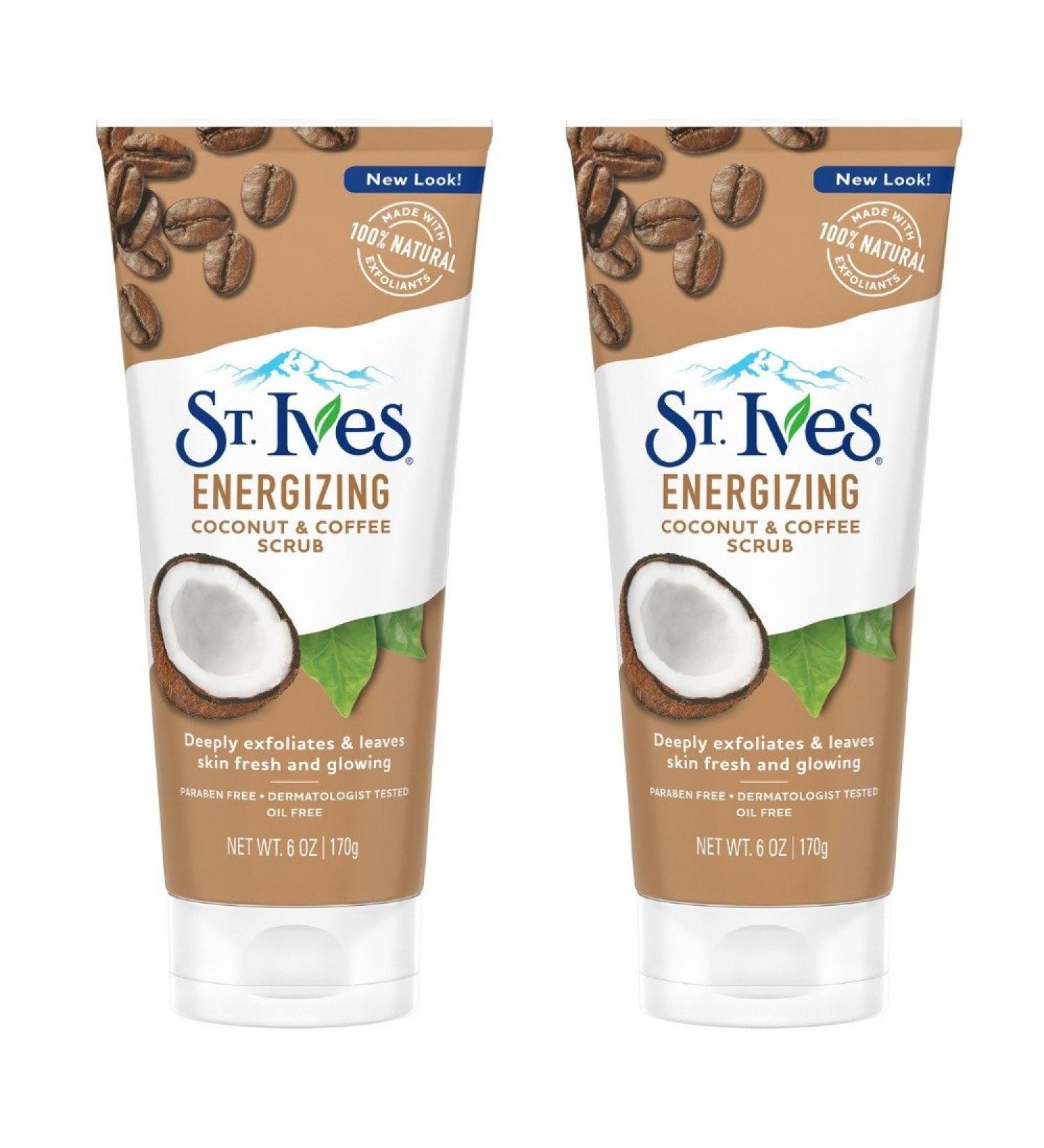 St. Ives Coconut & Coffee Scrub 6 oz (Pack of 2) - Energizing Exfoliation Combo - Buy Online on GoSupps.com