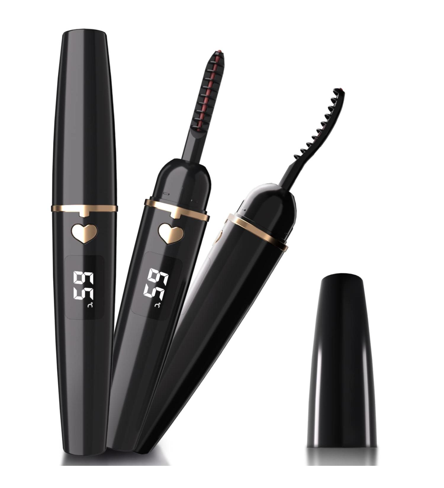 ZAPAL Heated Eyelash Curler | Rechargeable Electric Lash Curler for Quick & Long-Lasting Natural Makeup - Black - Buy Online on GoSupps.com