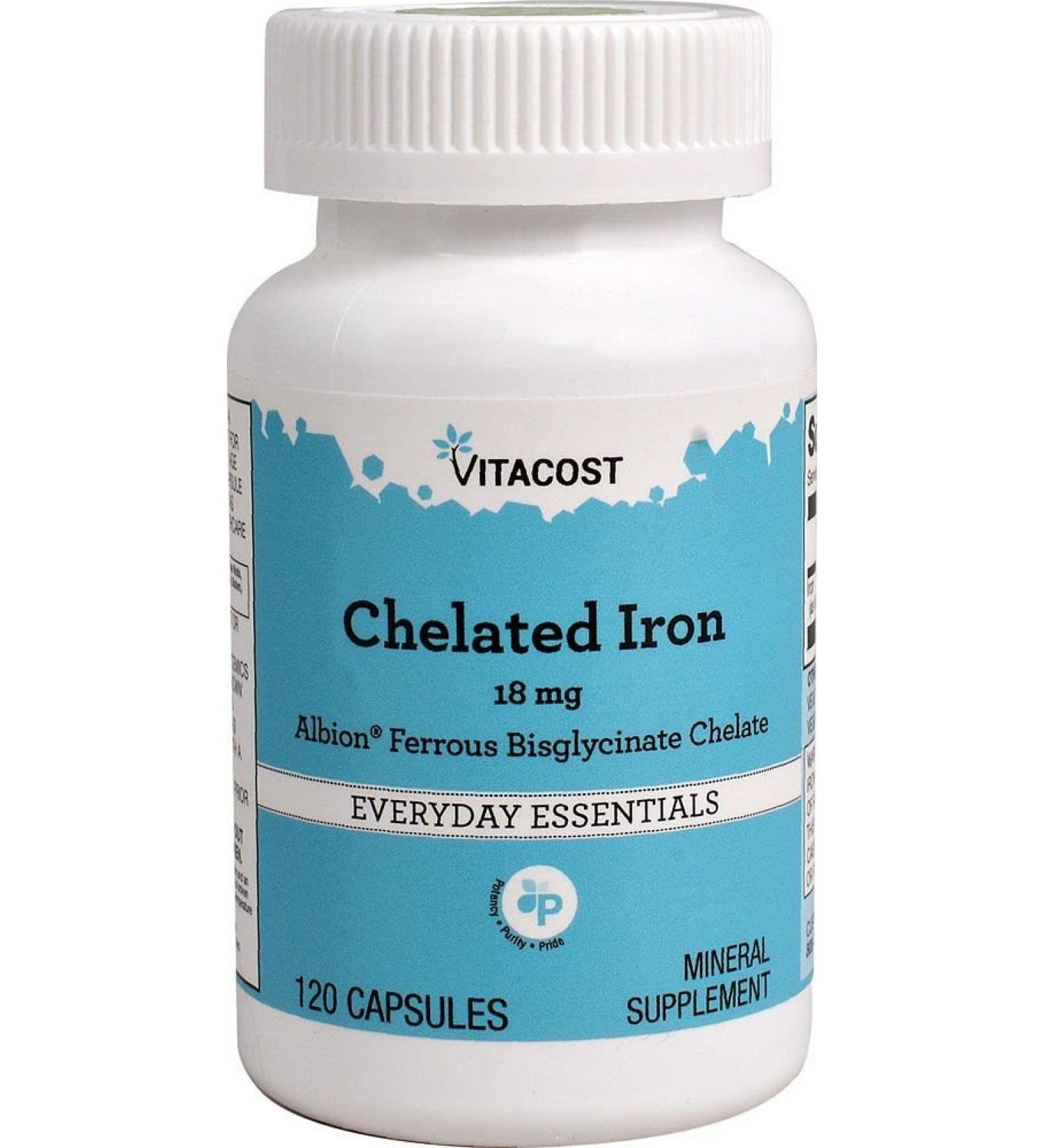 Vitacost Ferrochel Iron - 18 mg - 120 Capsules