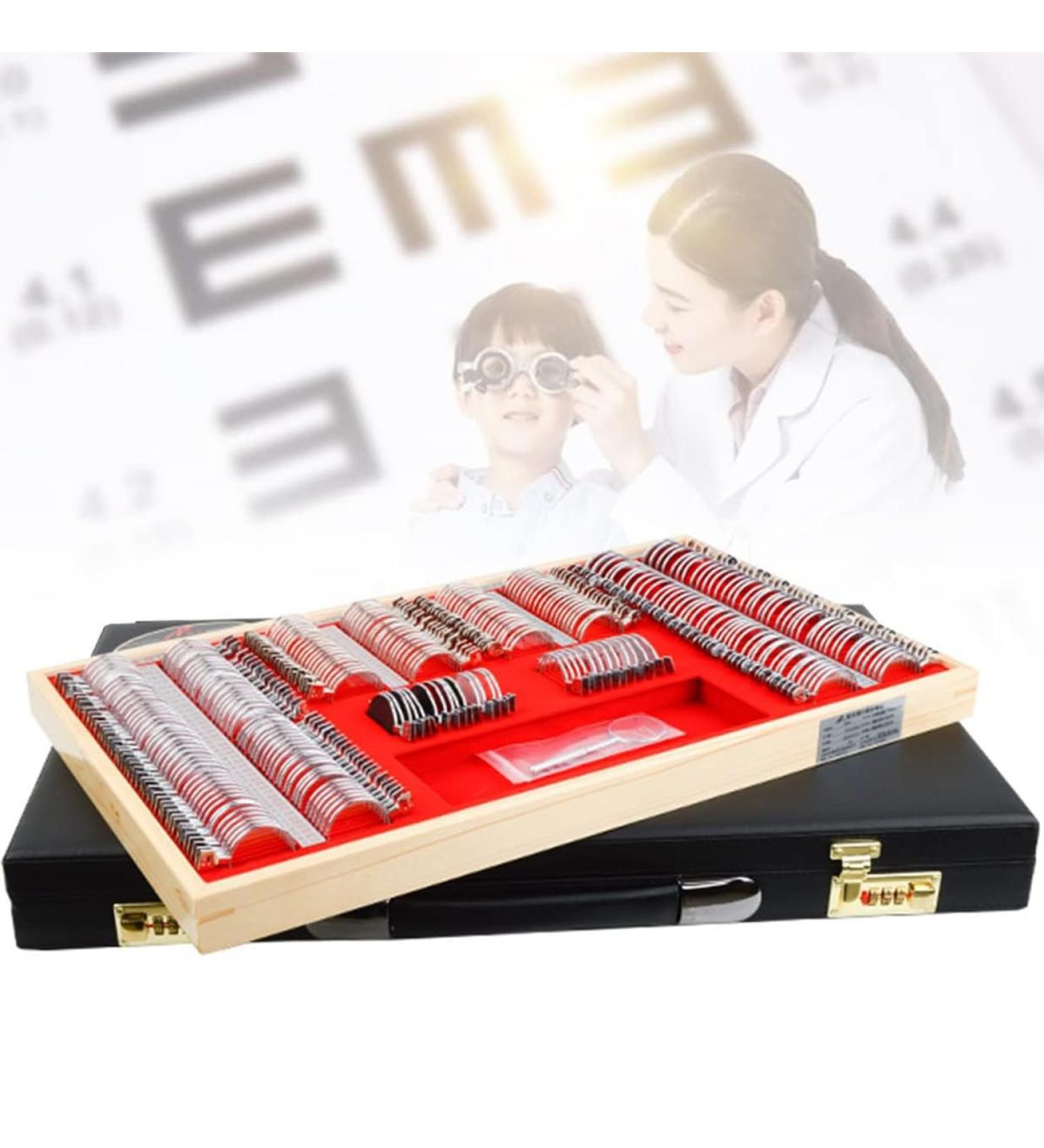 232Pcs Optical Trial Lens Set Aluminum Case Trial Frame Optometry Optician Test 26mm Aperture Plastic Circle - Sphere Lenses Cylinder Lenses Prism - Ophthalmic Trial Case Equipment - Buy Online on GoSupps.com