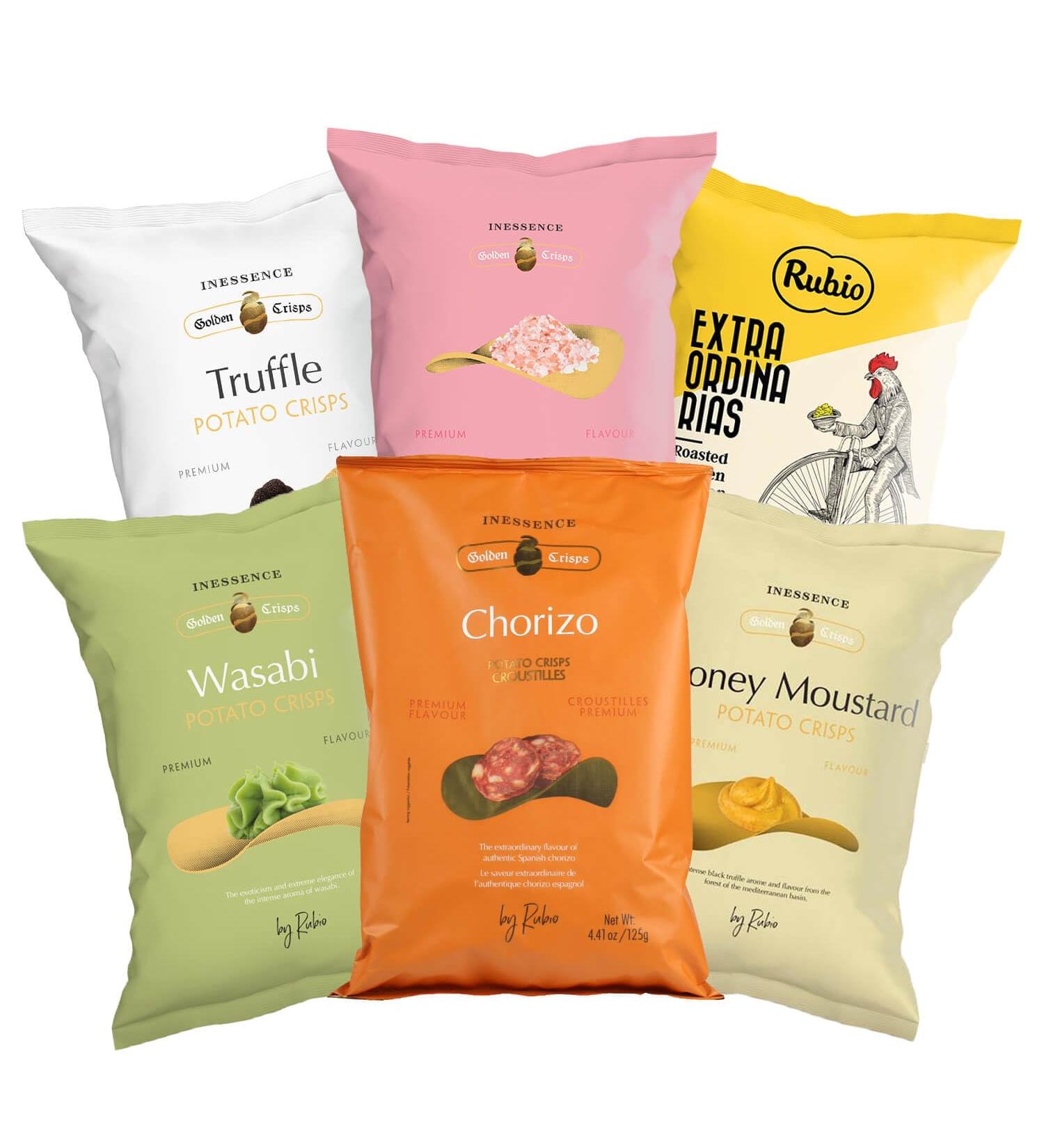 Rubio Chips - Authentic Spanish Potato Chips | 735g (Pack of 6) & 120g (Pack of 1) | International Shipping Available - Buy Online on GoSupps.com