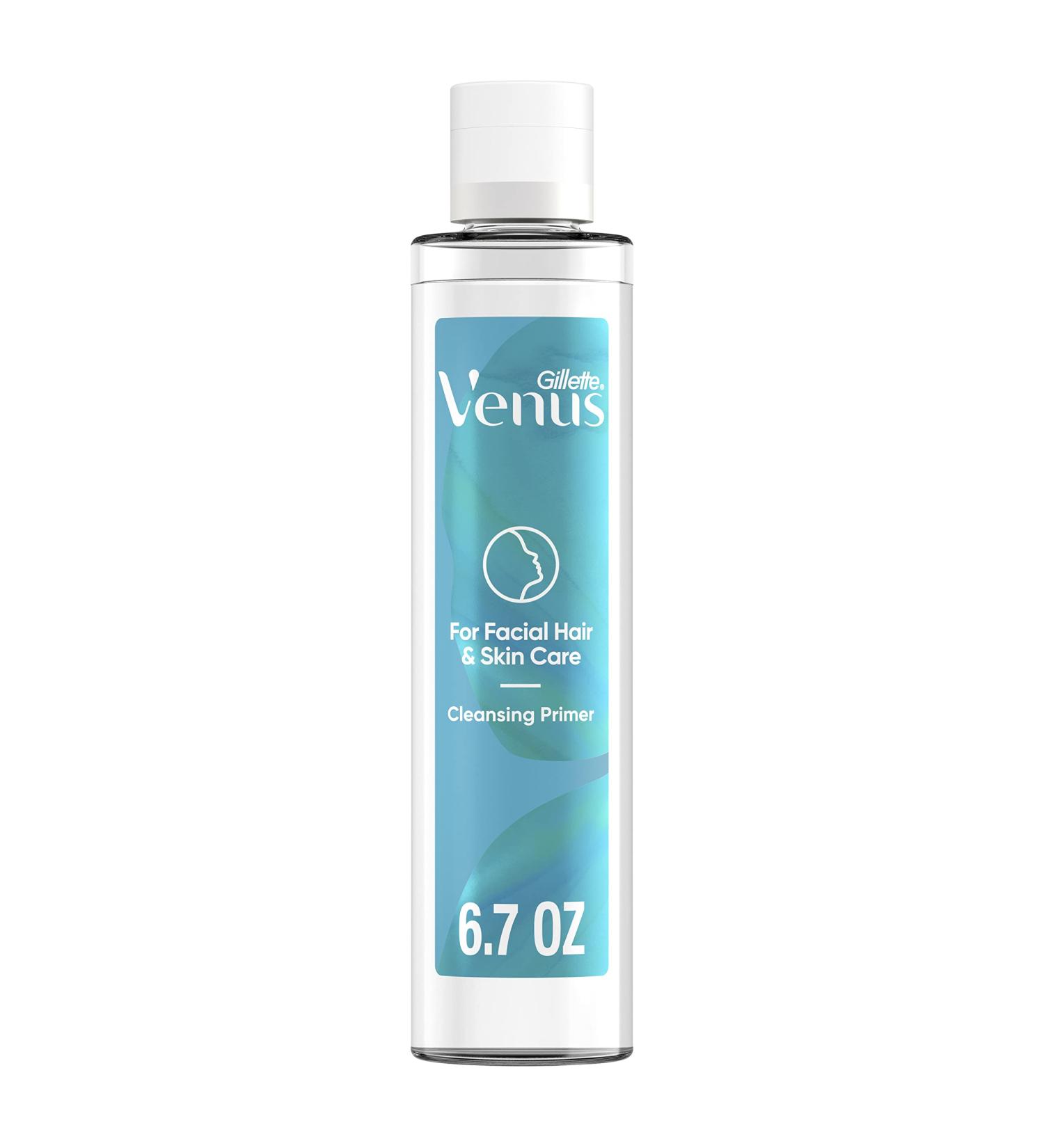 Gillette Venus for Facial Hair & Skin Care Cleansing Primer for Dermaplane Prep 6.7oz Use Before Eyebrow Razor Dermaplaning Oil Dermaplane Moisturizer Dermaplaning Cleanser and Face Wash - Buy Online on GoSupps.com