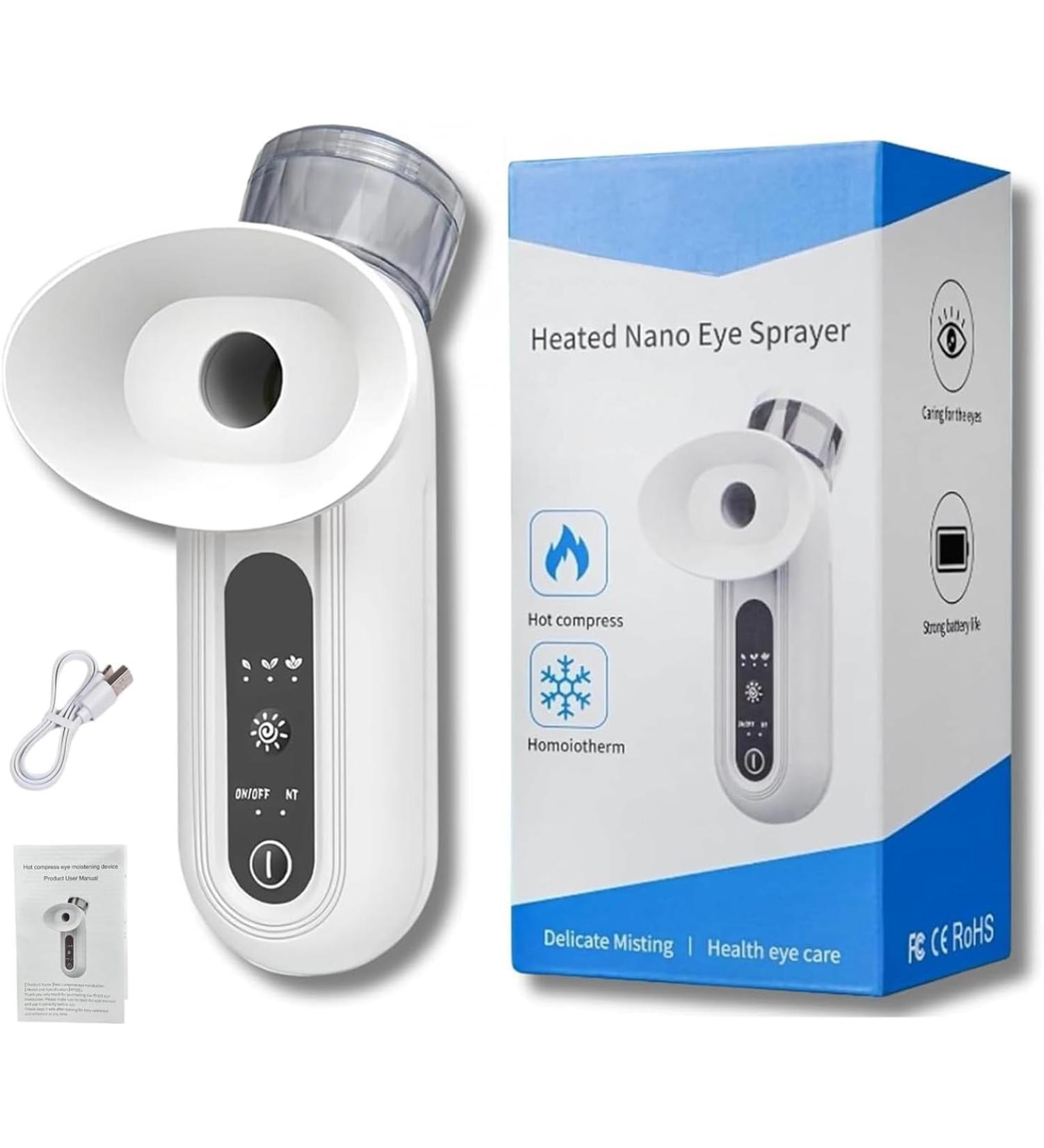 Eye Steam Sprayer - Hydrating Eye Treatment with Warm Mist for Dry Eye Relief Compact Soothing Steamer for Ultimate Eye Care - Buy Online on GoSupps.com