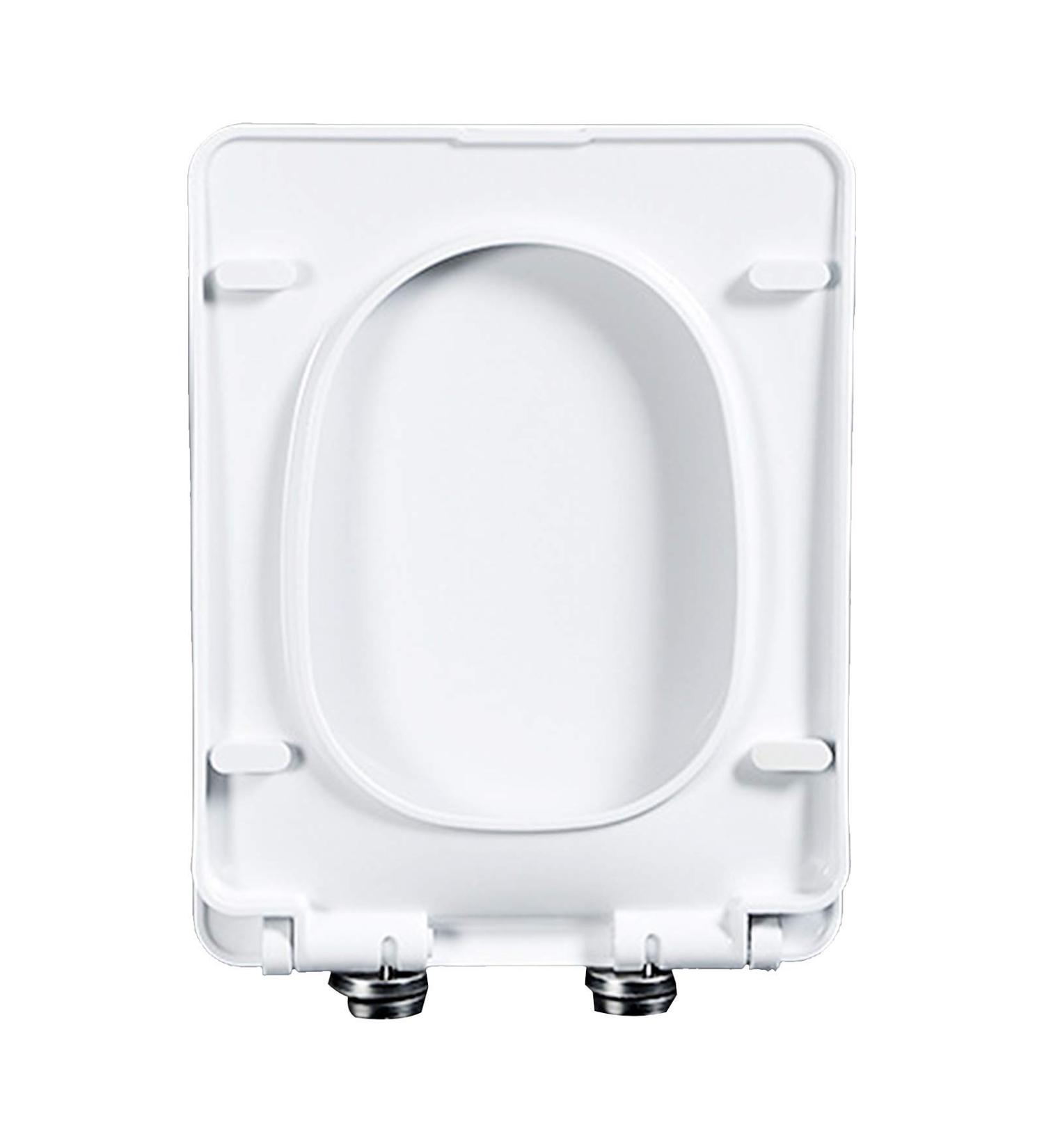 Square Toilet Seat Soft Close with Easy Quick Release Top Fix Adjustable Hinges Easy Installation White Soft Close Toilet Seats 04b Little Surprise 06a - Buy Online on GoSupps.com