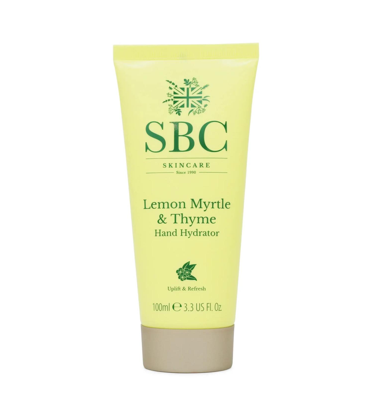SBC Skincare Lemon Myrtle & Thyme Hand Hydrator 100ml Moisturising Soothing Hand Cream Vegan Friendly - Buy Online on GoSupps.com
