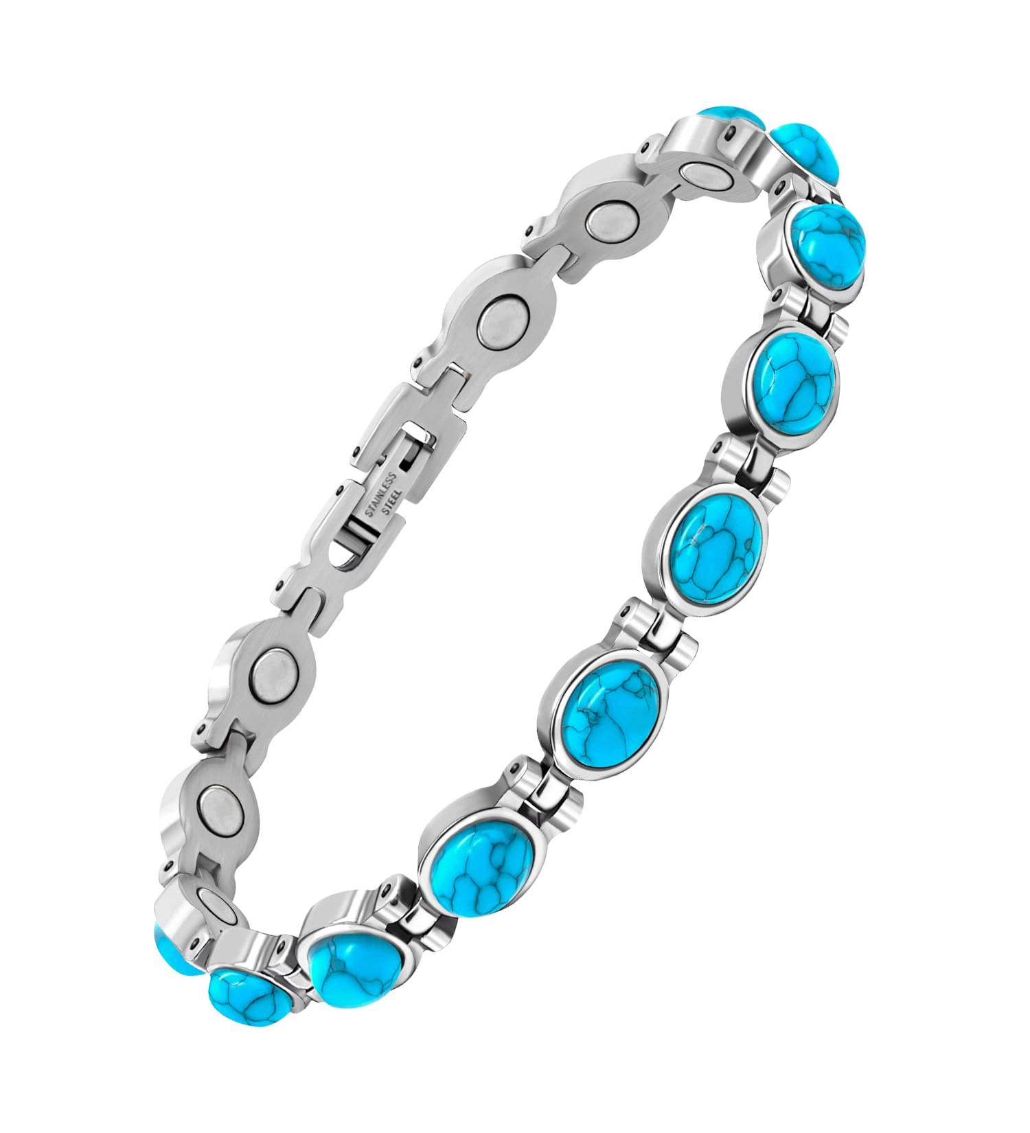 Buy Jeroot MagnetArmband for Women - Ultra-Strong Titan Magnetic Bracelet (3500 Gauss) in T rkiye - Perfect Gift in Turquoise - Buy Online on GoSupps.com