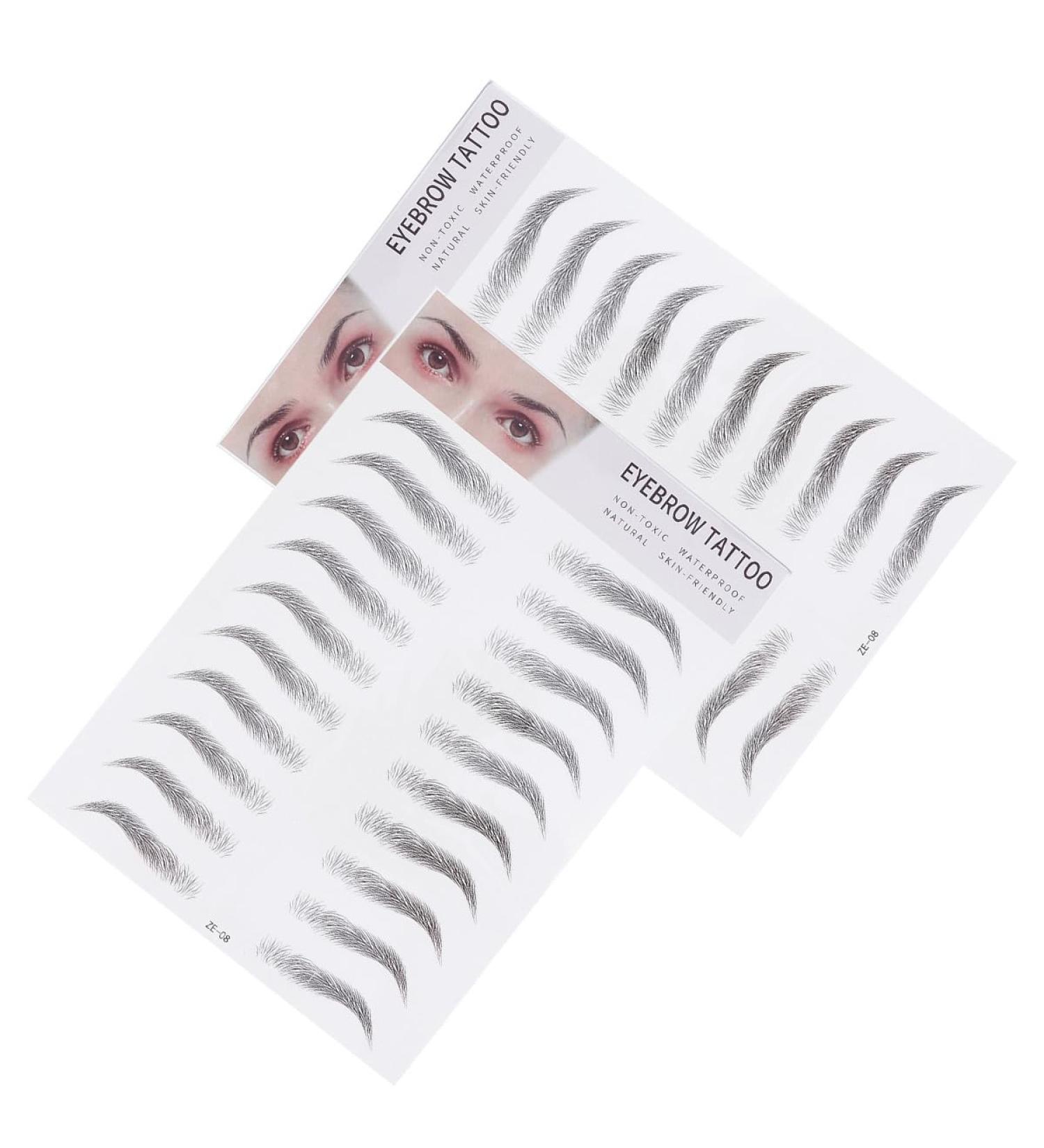 Lot de 2 Autocollants Transfert Sourcils Noir Effet R aliste Faux Sourcils Temporaires pour Femmes et Hommes Faciles Appliquer Maquillage Rapide et Naturel Usage Quotidien - Buy Online on GoSupps.com
