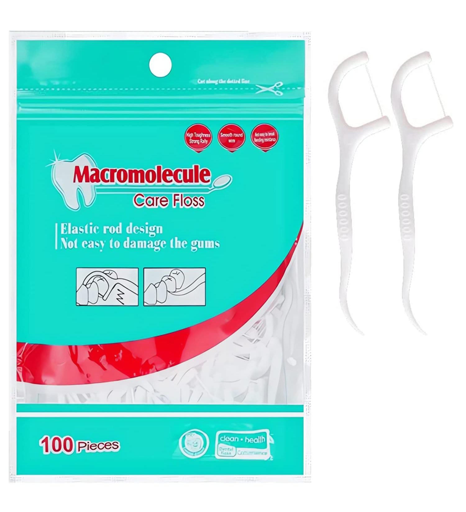 100 Dental Floss Toothpicks for Teeth Cleaning | Floss Picks - Pack of 100 - Buy Online on GoSupps.com