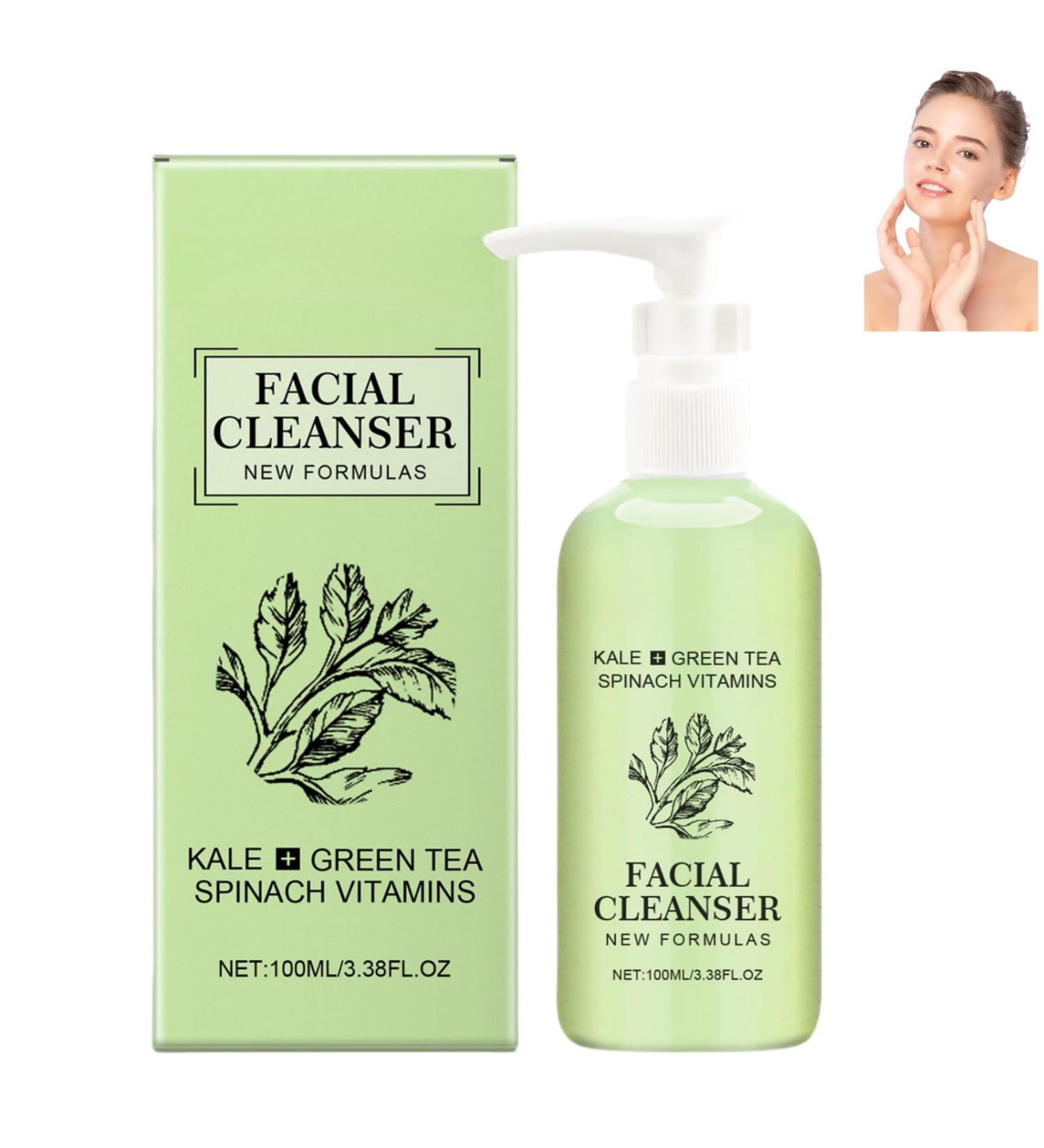 WUQIAF Green Cabbage and Green Tea Spinach Vitamin Cleanser 2025 Green Tea Facial Cleanser Gentle Cleanser for Women Green Cabbage and Green Tea Facial Cleanser - Buy Online on GoSupps.com