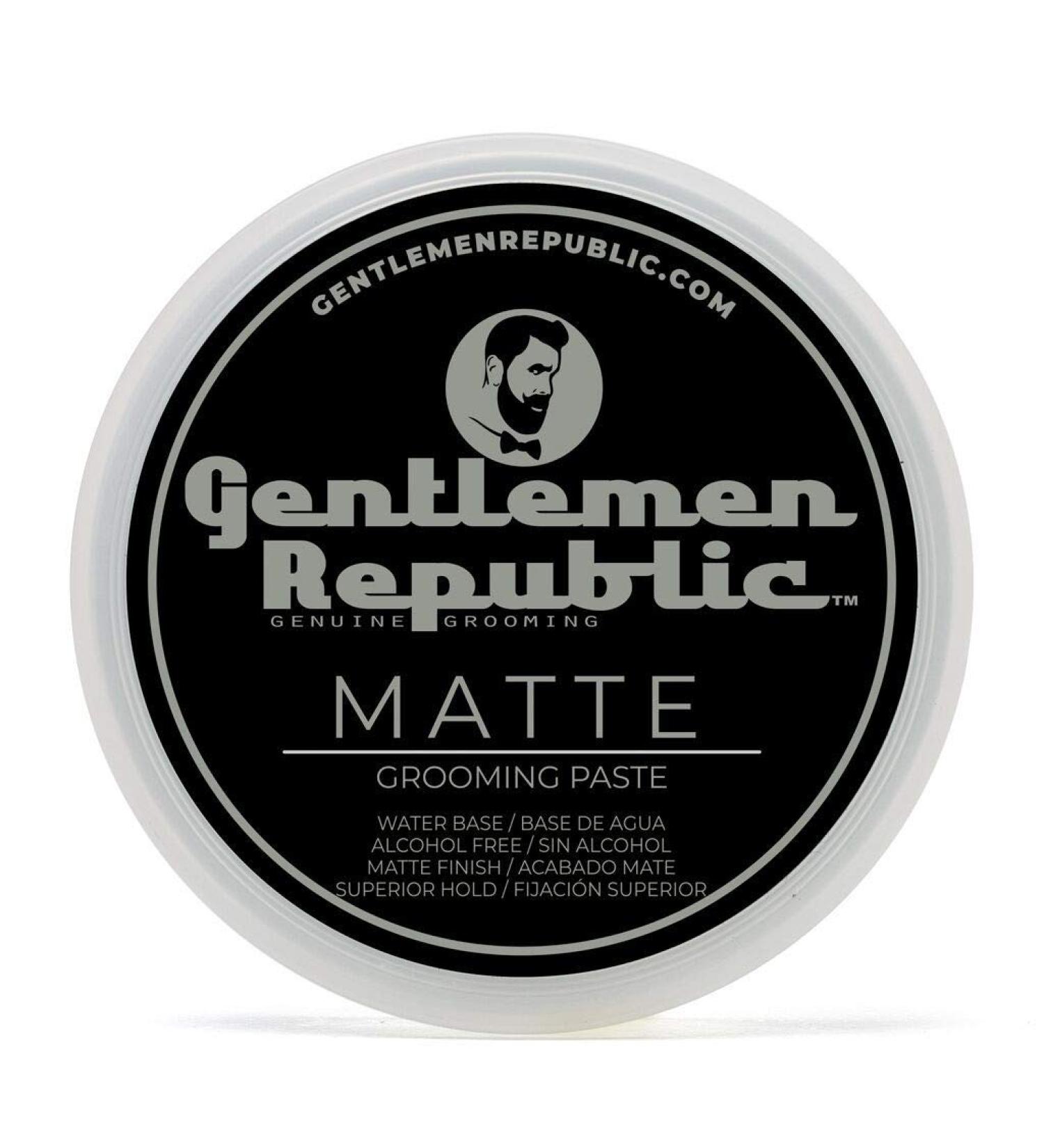 Gentlemen Republic 8oz Matte Paste - Professional Water-Based Formula for Superior Hold and Natural Matte Finish - Made in USA - Buy Online on GoSupps.com
