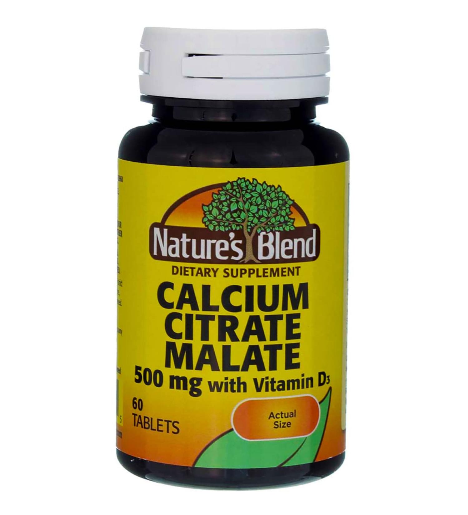 Nature s Blend Calcium Citrate With D 500Mg Tablets 60 Ct (6 Pack) - Buy Online on GoSupps.com
