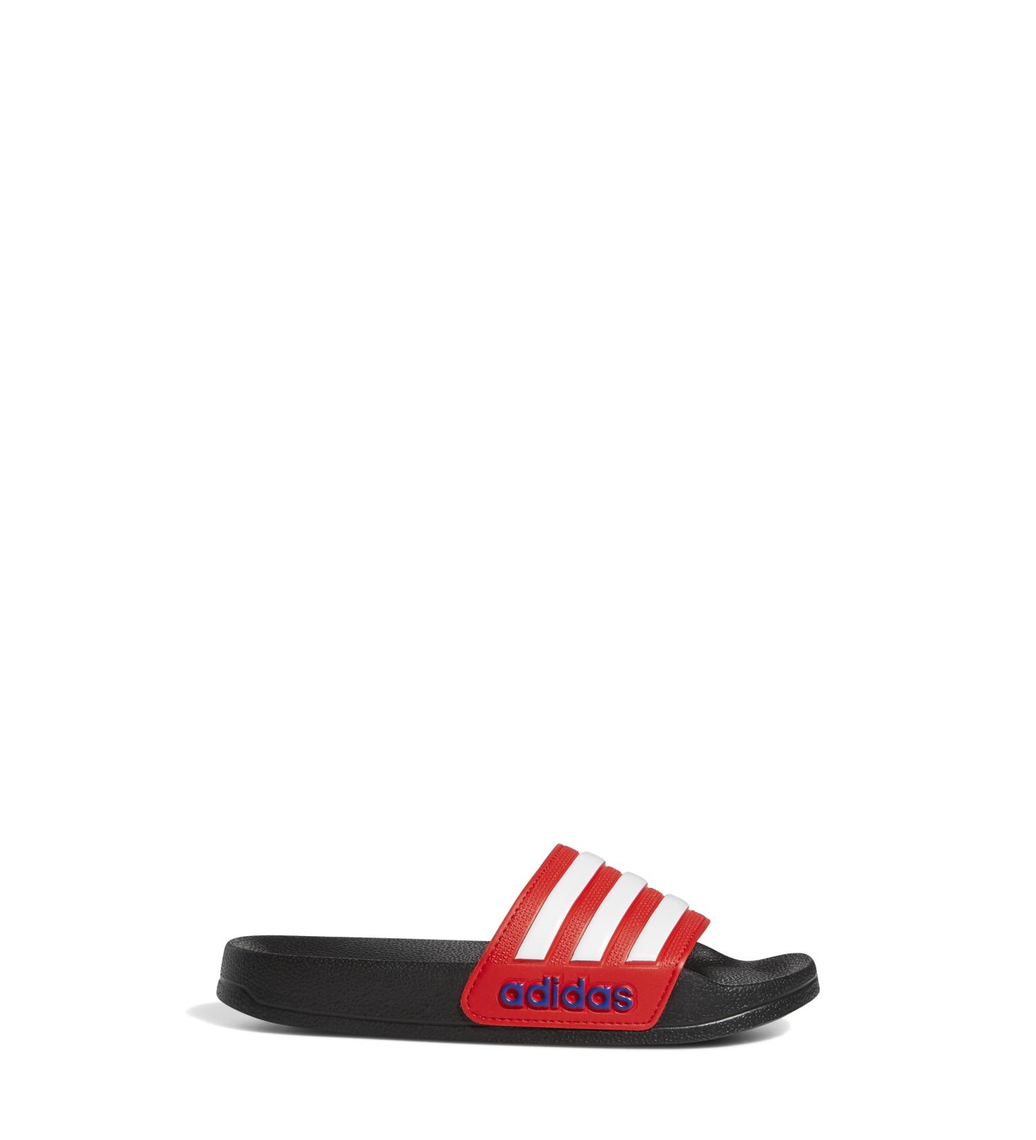 Buy Adidas Unisex Kids Adilette Shower Slippers 36 EU - Core Black Ftwr White & Vivid Red | International Shipping Available - Buy Online on GoSupps.com
