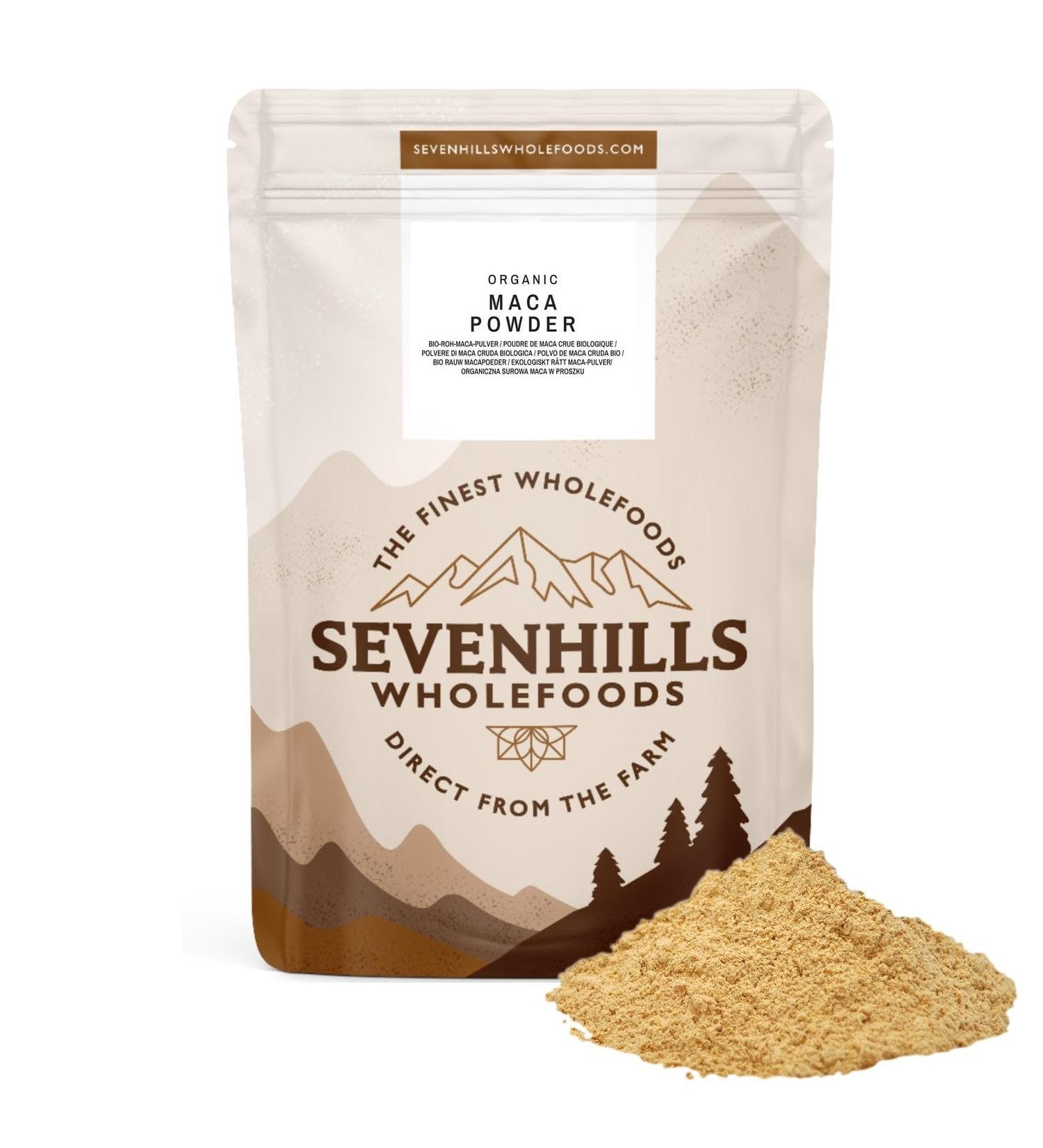 Sevenhills Wholefoods Organic Raw Maca Powder 1.8kg - Superfood Boost for Energy & Stamina - Buy Online on GoSupps.com