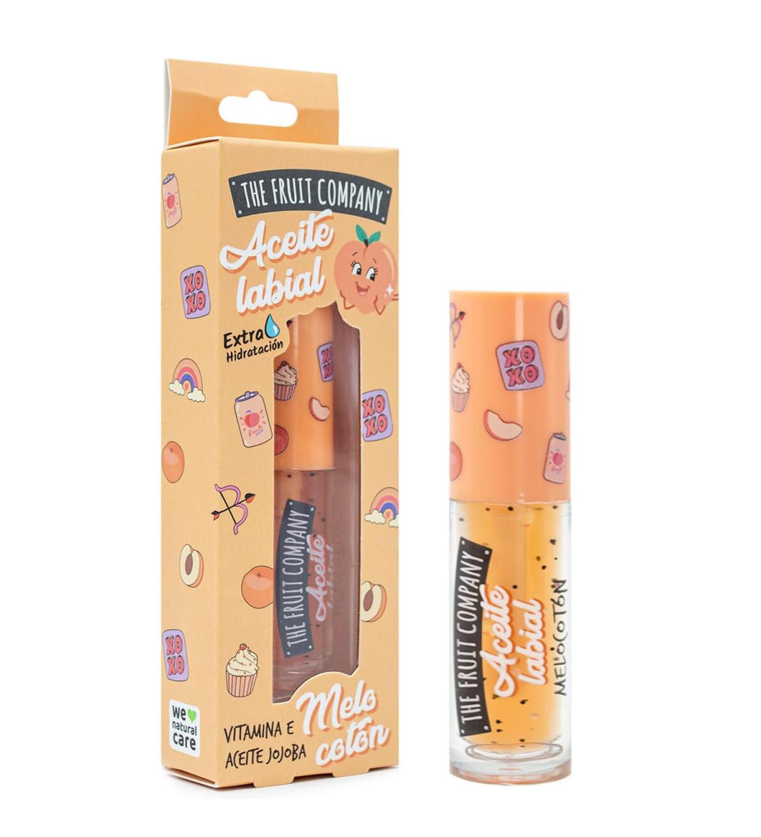 The Fruit Company Peach Lip Oil Extra Hydrating Formula 3.6ml Jojoba Oil Vitamin E All Day Protection Vegan Formula Cruelty Free - Buy Online on GoSupps.com