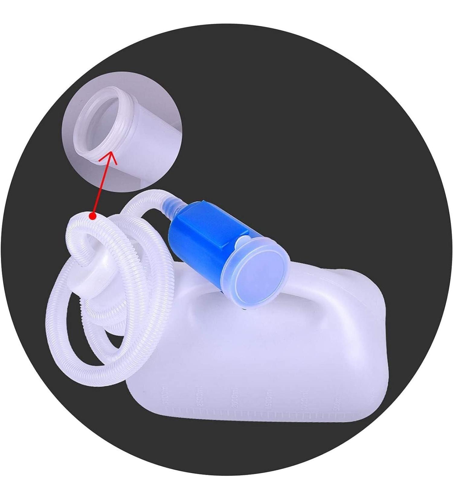 Pee Bottle Portable Urinal Men's Male Bed Urinal Potty Pee Bottle 3000ML Collector with 1.6M Tube - Buy Online on GoSupps.com