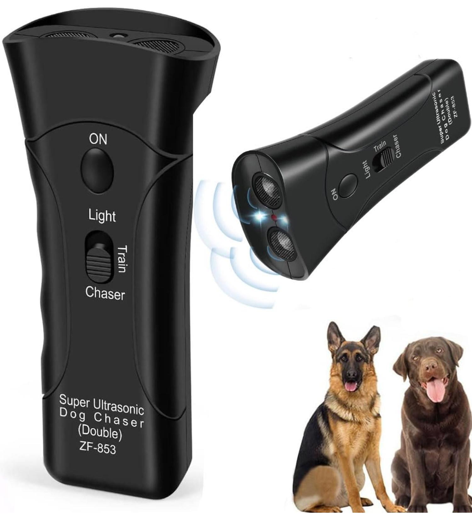 YurDoca Anti Barking Device Handheld Dog Repeller Trainer Dual-Channel Dog Repeller Ultrasonic Handheld Dog Training Tool 3 in 1 Bark Control Tool Frequency Levels Humanized and Safe for Cats Black-New10 - Buy Online on GoSupps.com