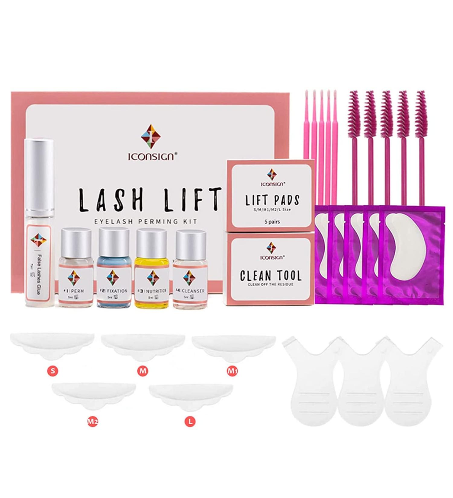 Amelf Eyelash Lifting Set - DIY Semi-Permanent Curling Tools | Lash Lifting & Extension Kit | Pink - Buy Online on GoSupps.com