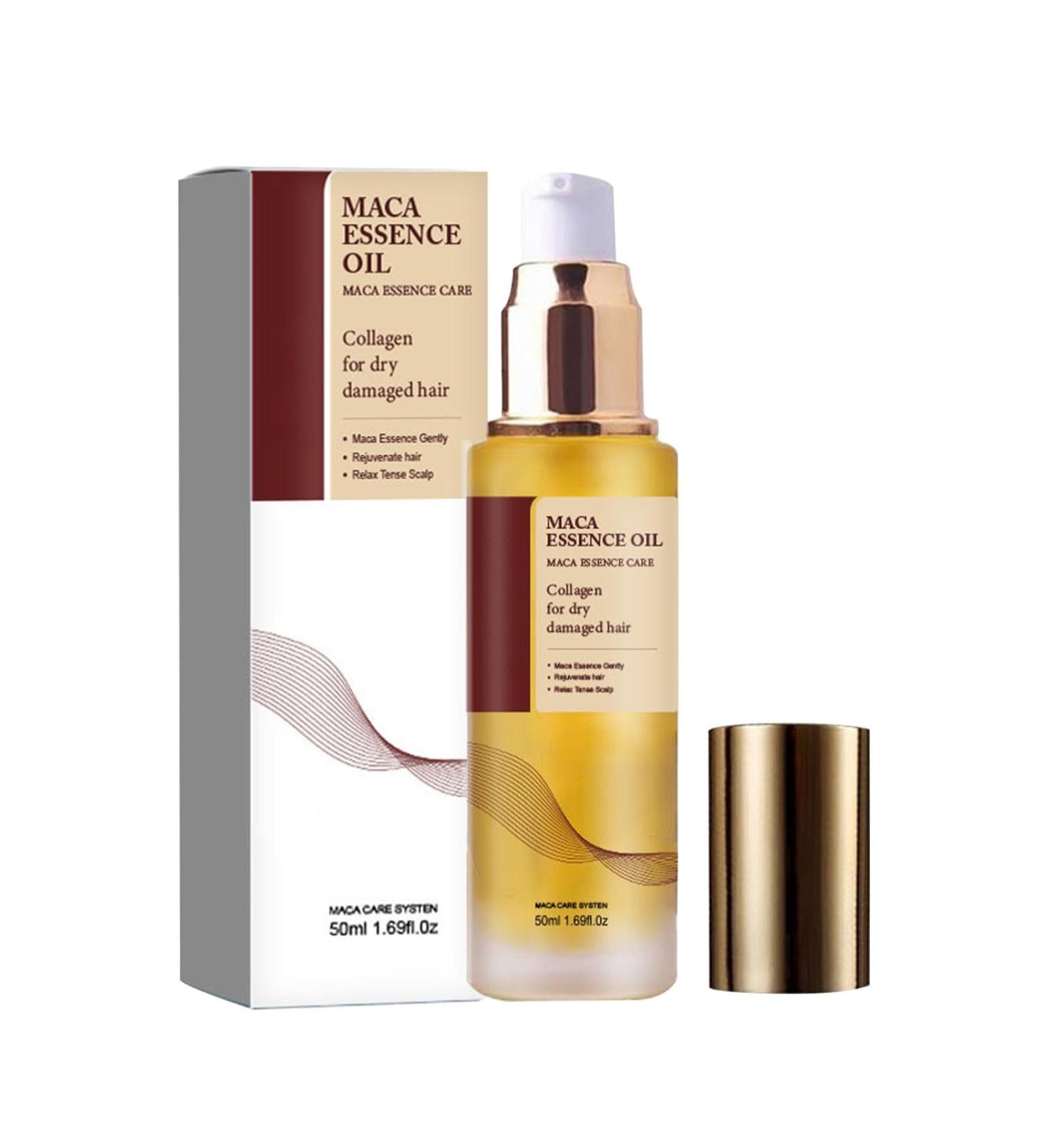50ml Maca Hair Oil - Hair Care Oil Collagens Hair Care Oil Repair Hair Es-sential Oil Moisturizes Frizzy Dry Hair Oil Natural Oil Hair Ma sk Deep Repair Treatments - Buy Online on GoSupps.com