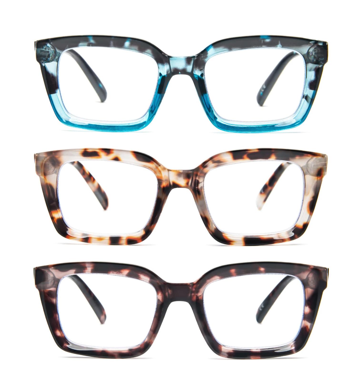 MMOWW Oversized Reading Glasses for Women 3 Pack - Blue Light Blocking Computer Readers +1.5 x Magnification - Buy Online on GoSupps.com