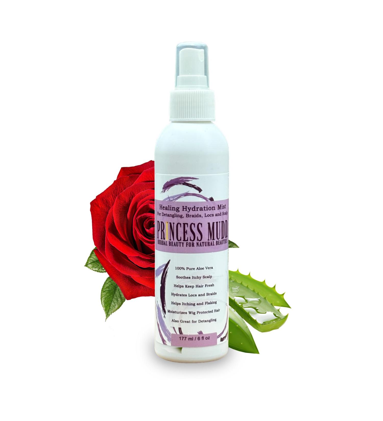 Hydrating Rosewater Loc Spray | Dread Detangler & Retwist with Aloe Vera for Itchy Scalp - 6oz - Buy Online on GoSupps.com
