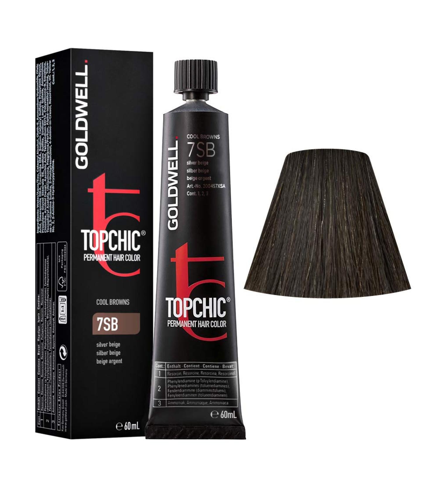 7SB Silver beige Goldwell Topchic Cool browns tb 60ml