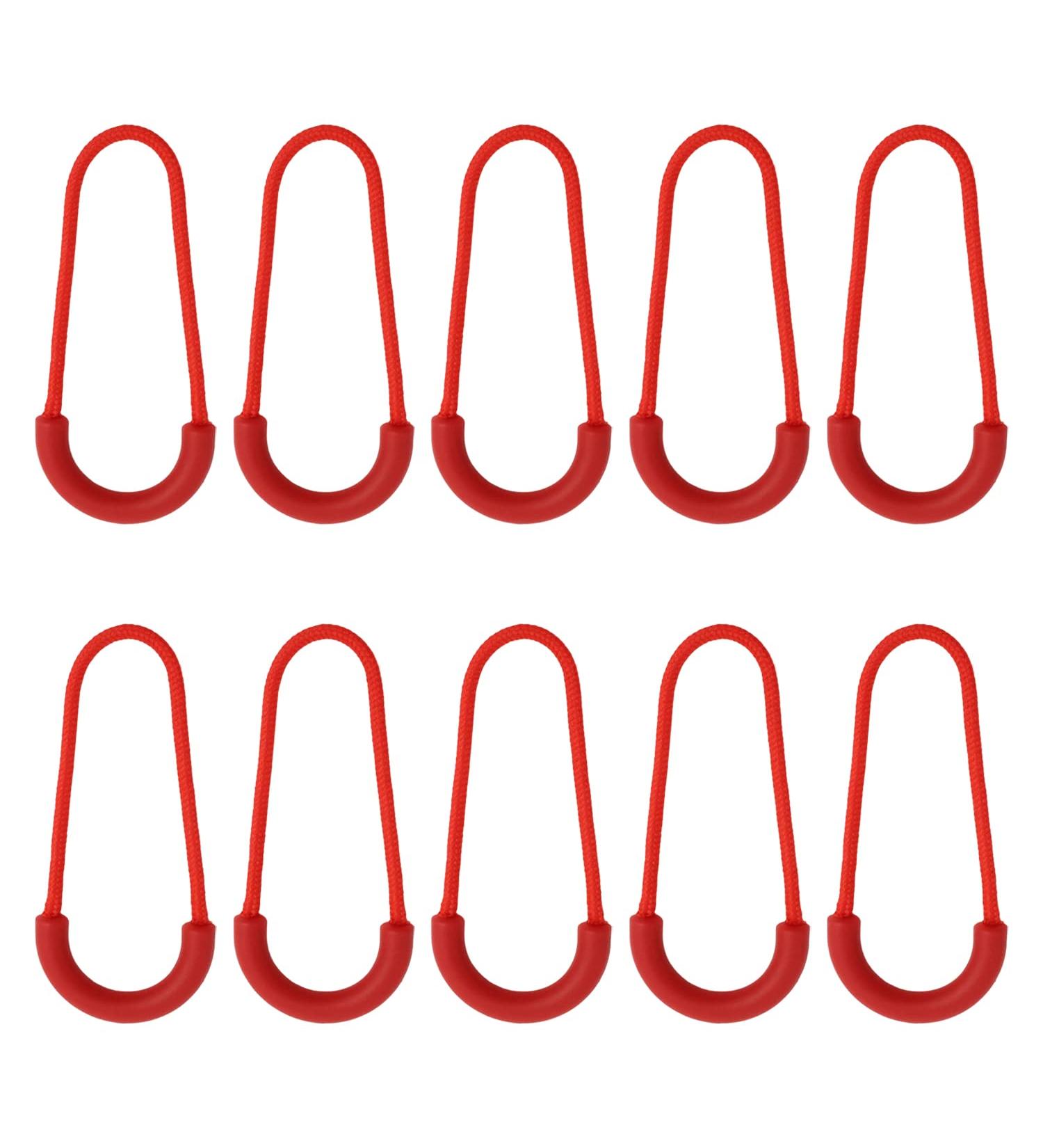 Honbay 10-Pack U-Shaped Nylon Zipper Fans - Durable Replacement for Backpacks Luggage Clothing (Red) | International Shipping Available - Buy Online on GoSupps.com