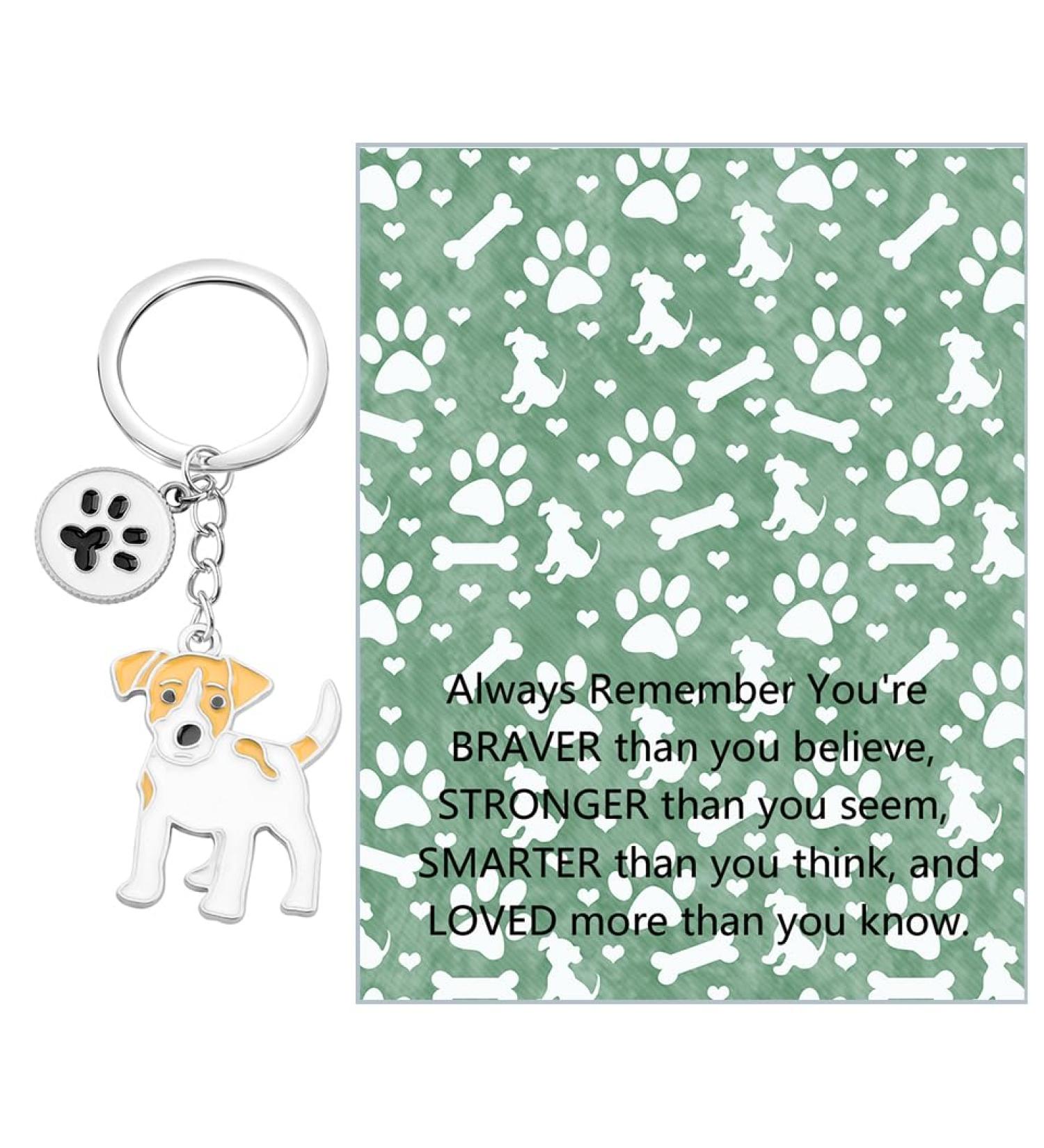 Ensianth Dog Keychain - Perfect Gifts for Dog Lovers Puppy Paw Print Keyring for Dog Owners Moms & Dads - Buy Online on GoSupps.com