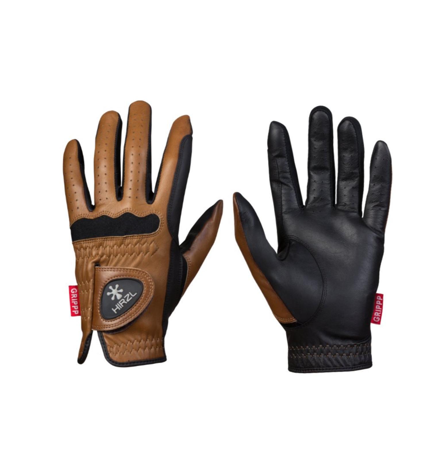 HIRZL GRIPPP Elite Unisex Riding Gloves - Black/Brown | Premium Performance & Comfort - Buy Online on GoSupps.com