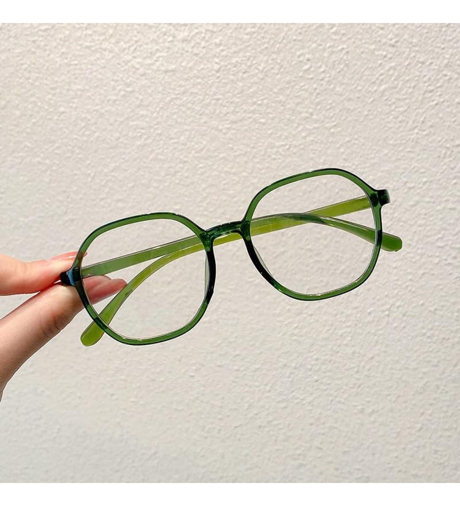 Qinzhenz anti-blue light polygon reading glasses glare-free for computer reader fashionable flat light mirror presbyopia glasses (color: C5 size: +200) +200 C5