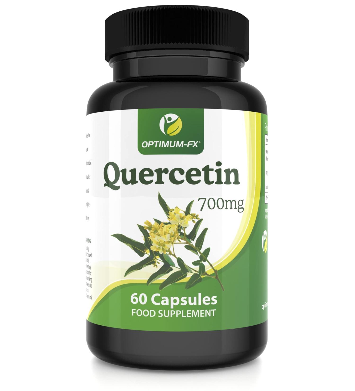 Quercetin 700mg Capsules - High Strength & Naturally Rich in Bioflavonoids | 60 Capsules - Buy Online on GoSupps.com