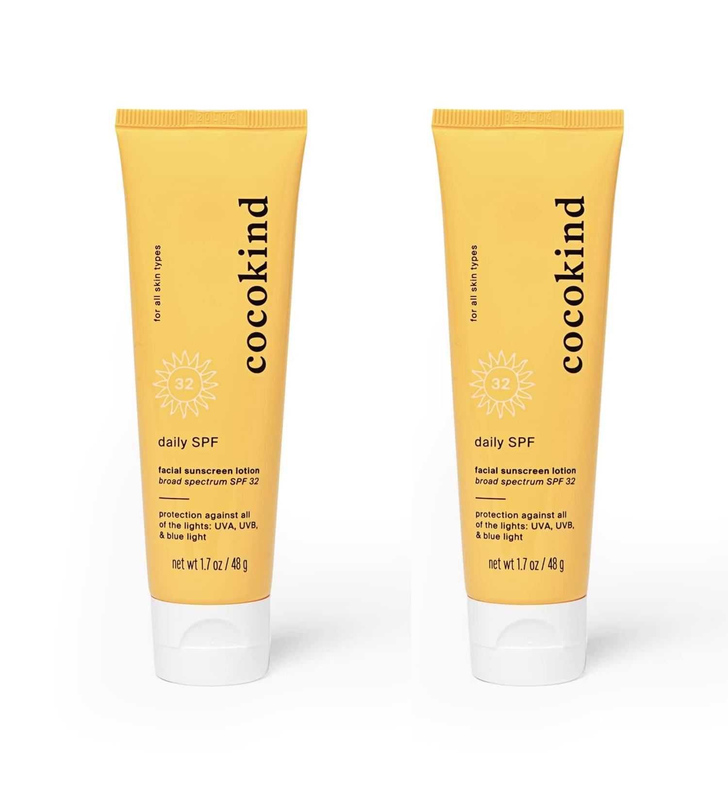 Cocokind Daily SPF 32 Face Sunscreen 2-Pack - Mineral Sunscreen with Zinc Oxide - Unscented & Reef Safe - Buy Online on GoSupps.com