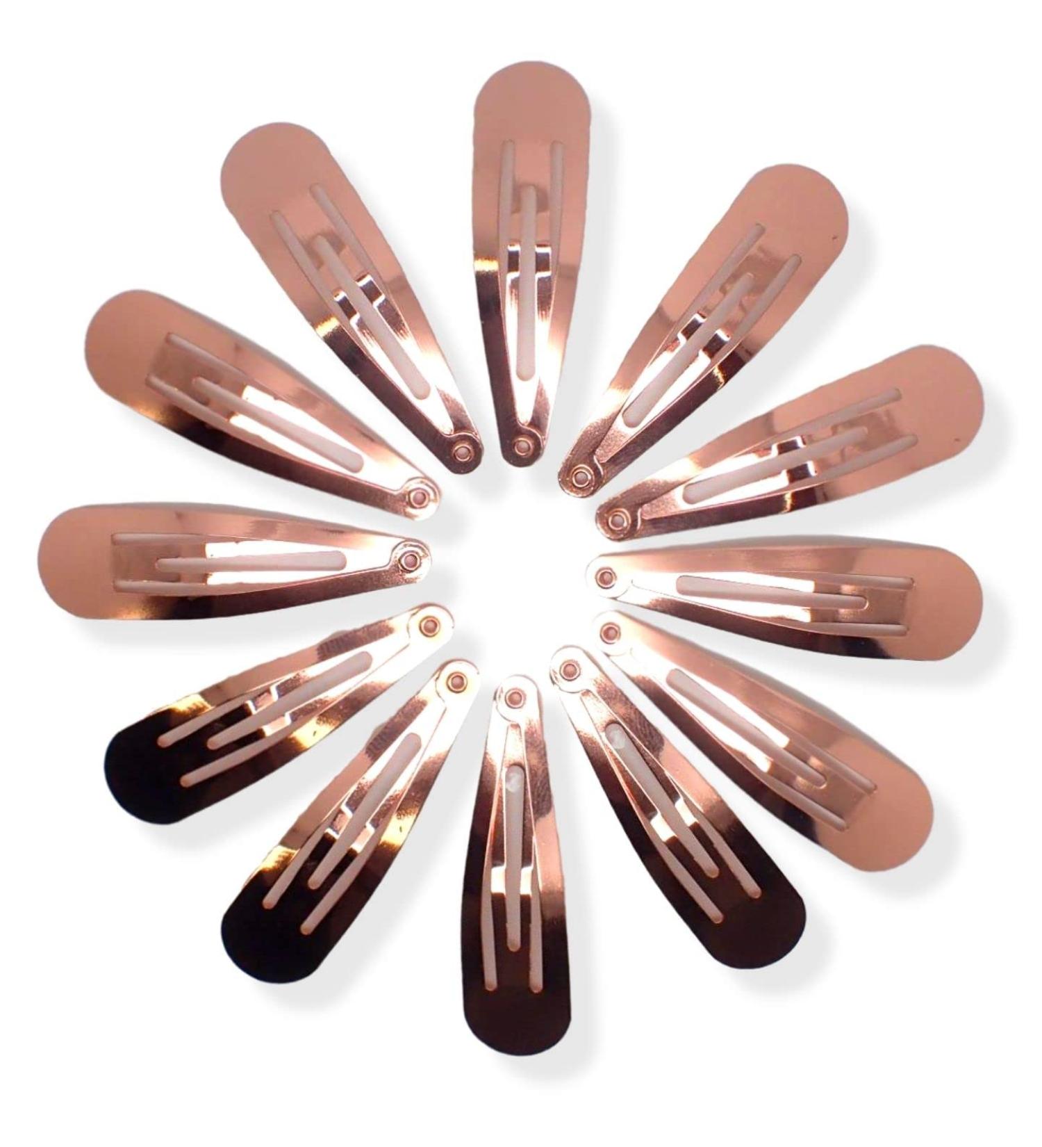 Topkids Accessories 4-5cm / 1.5-2" Set of 12 Metal Hair Clips Hair Snap Hair Clips Mini Hair Clips Small Hair Clips Hair Clips Women Hair Accessories for Women & Girls Hair Accessories (Rose Gold) - Buy Online on GoSupps.com