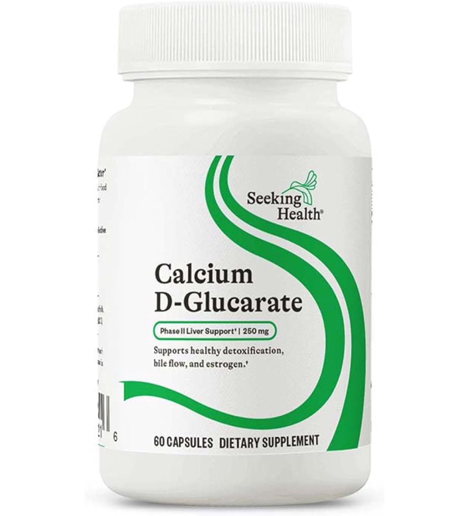 Seeking Health Calcium D-Glucarate 250mg - Detox & Cellular Health Support, 60 Capsules - Buy Online on GoSupps.com