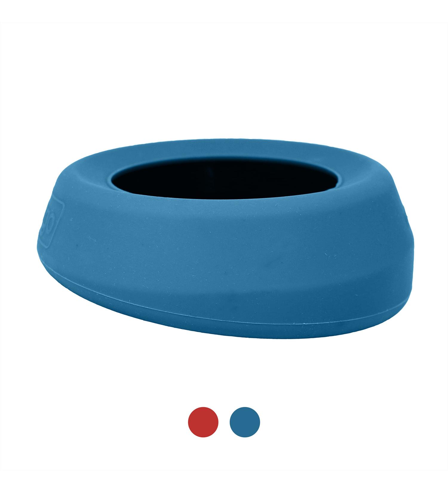 Kurgo Splash-Free Hiking Water Bowl for Dogs | BPA-Free 710ml | Perfect for Food & Water on the Go - Blue - Buy Online on GoSupps.com