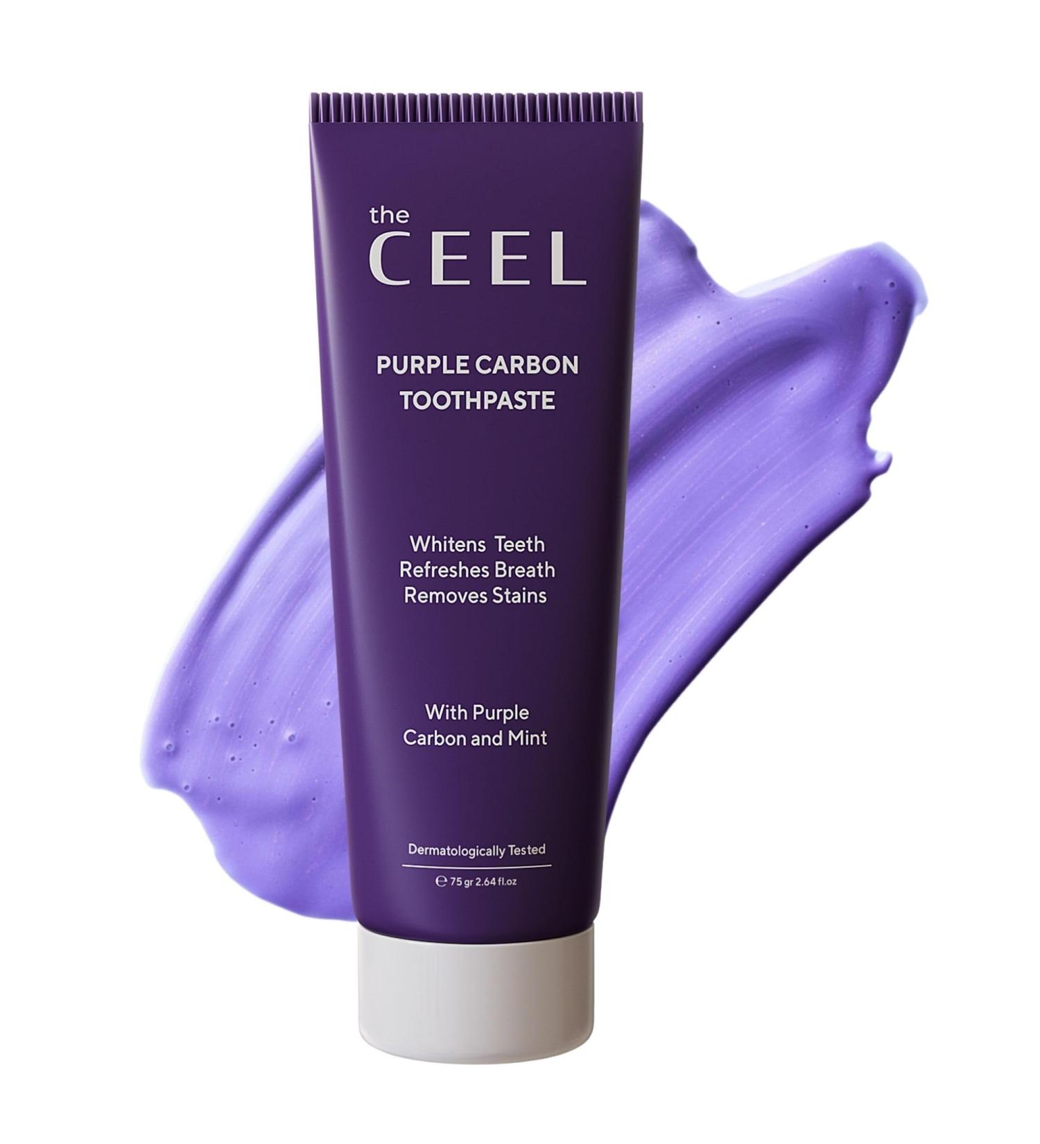 Ceel Lila Toothpaste for White Teeth - Purple Whitening Formula | 75g Color Correction Serum for a Glowing Smile - Buy Online on GoSupps.com