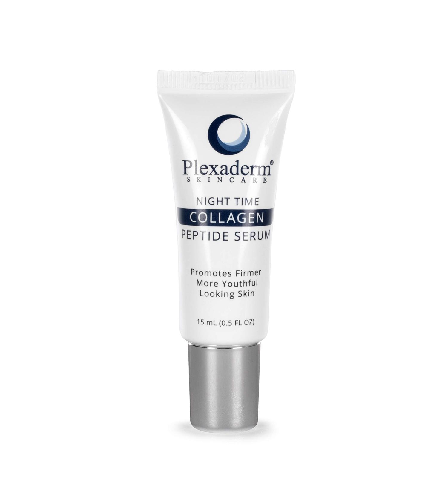 Plexaderm 15mL Night Time Collagen Serum | Anti-Aging Peptide Serum for Firmer, Fuller, Youthful Skin | Best Collagen Serum for Women & Men | Paraben-Free | Made in USA | 0.50 Fl Oz - Buy Online on GoSupps.com