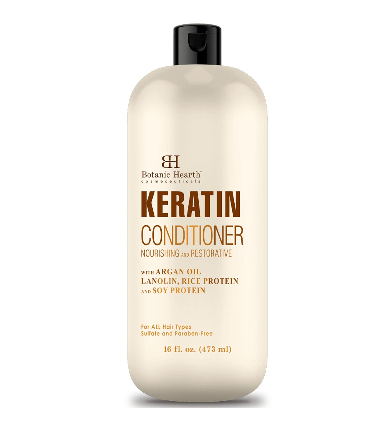 Botanic Hearth Keratin Conditioner with Argan Oil - Sulfate Free Hair Treatment for Dry & Damaged Hair - 16 fl oz - Buy Online on GoSupps.com