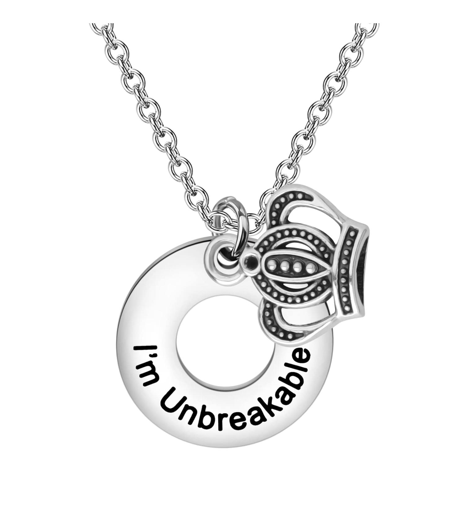 FUNYSO Broadway Musical Theater Gift Musical Inspired Gift Musical Theater Lyrics I m Unbreakable Gift (Unbreakable necklace UK) - Buy Online on GoSupps.com