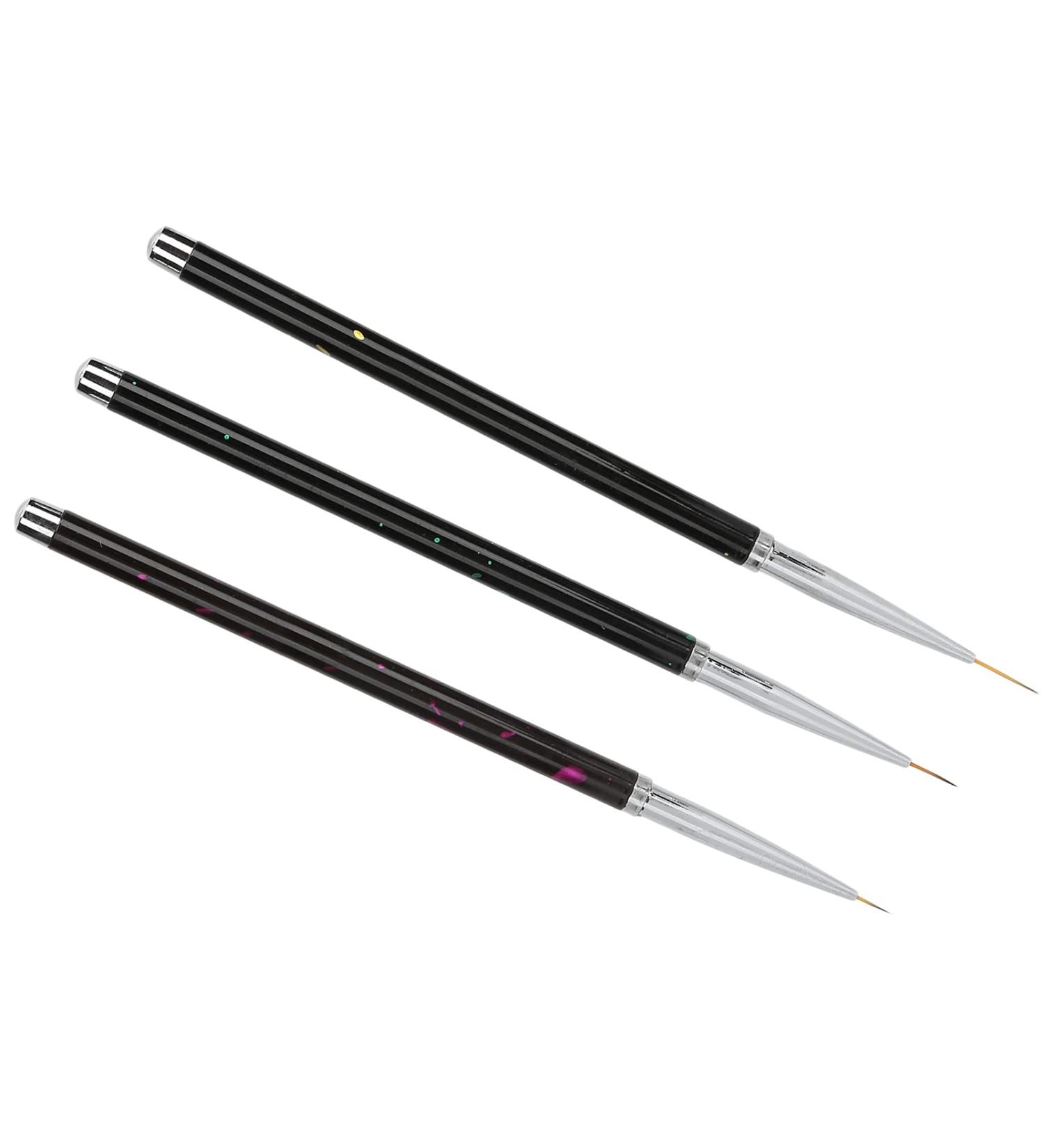 Professional Nail Art Liner Brush Set - 3 Pack for DIY Nail Dotting & Painting | Best for Home Nail Art Creation - Buy Online on GoSupps.com