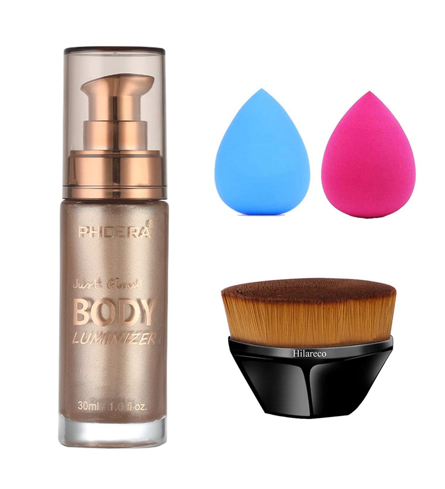 PHOERA Body Luminizer Waterproof Glow Moisturizer for Face & Body - Rose Gold Illuminating Highlighter - Buy Online on GoSupps.com