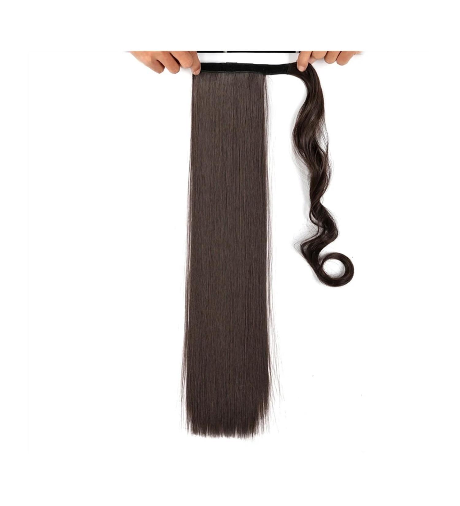 Ponytail Extension Long Straight Ponytail Extension 22 inch Wrap Around Ponytail Natural Synthetic Hair Extensions Clip in Straight Ponytail Hairpiece for Women Ponytail Hairpiece for Women (Color : 22inches Straight 4A - Buy Online on GoSupps.com