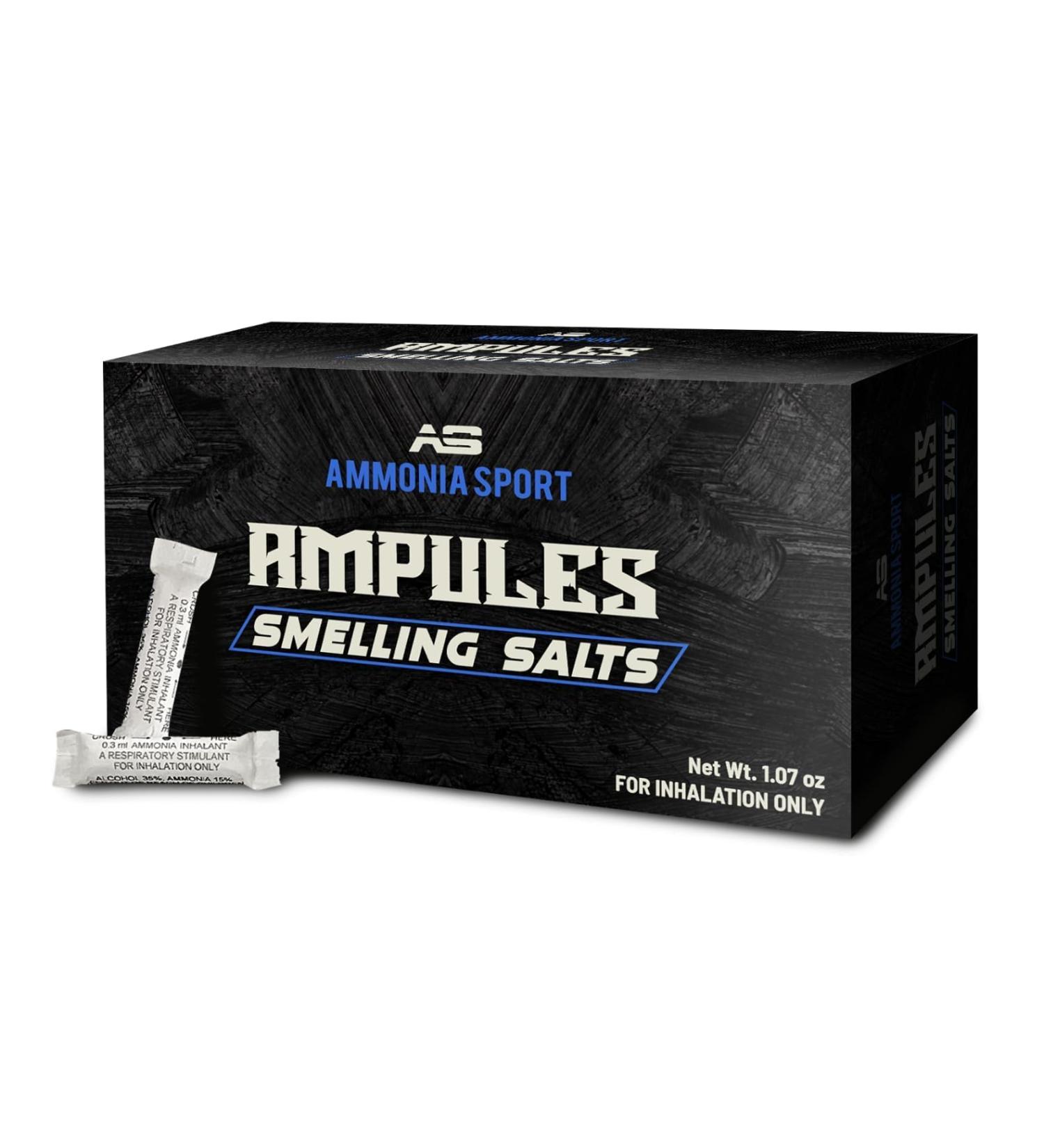 AMPULES (20) - Smelling Salt - Pre-Activated Salts with Hundreds of Uses Per Bottle - AmmoniaSport