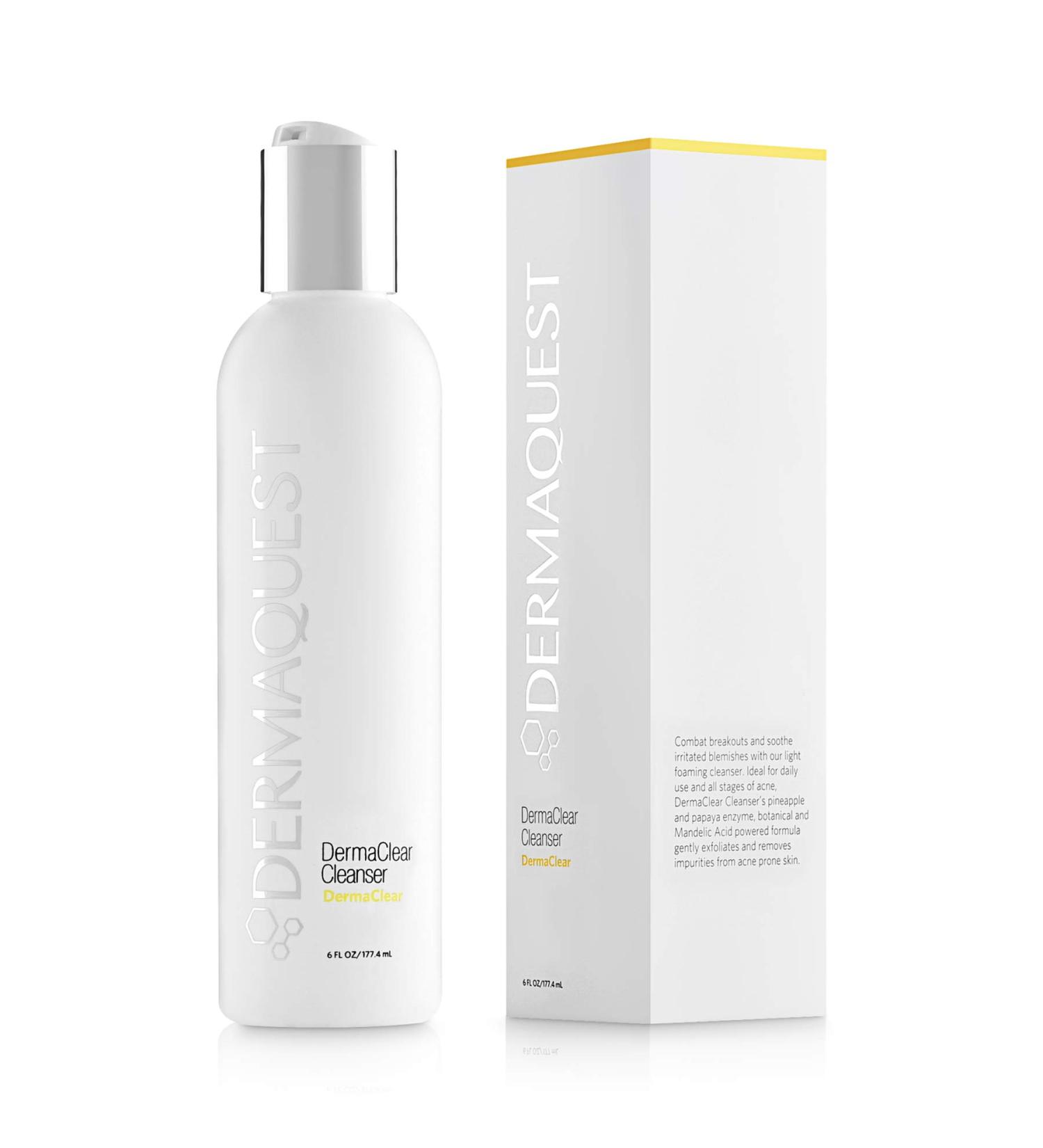 DermaQuest DermaClear Cleanser - Best Acne Face Wash & Exfoliator with Mandelic Acid & Tea Tree Oil (6 oz) | International Shipping - Buy Online on GoSupps.com