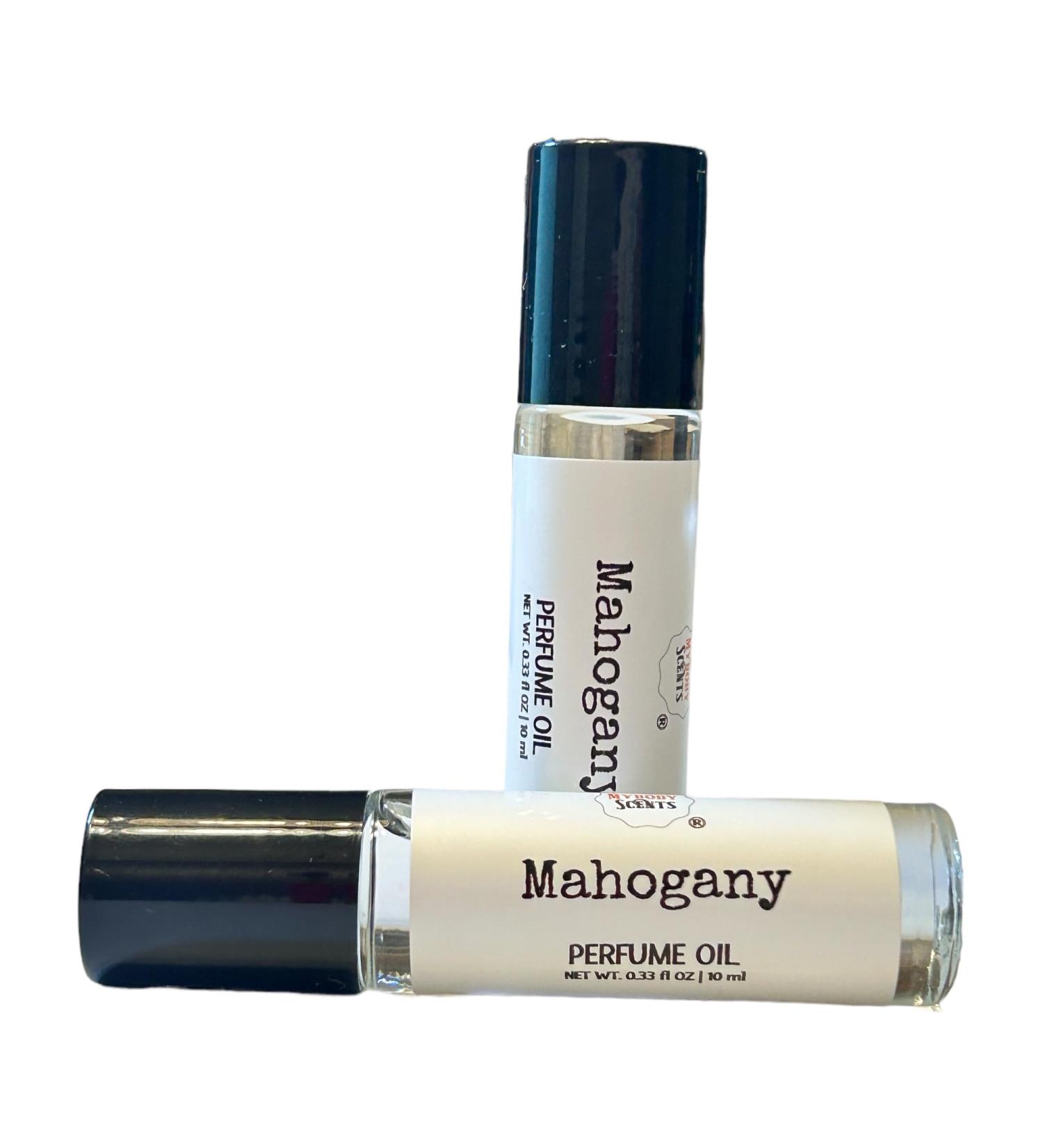 MAHOGANY Roll-On Perfume Oil - 10ml Premium Fragrance Oil Vegan Long Lasting Body Oil Travel Size Masculine