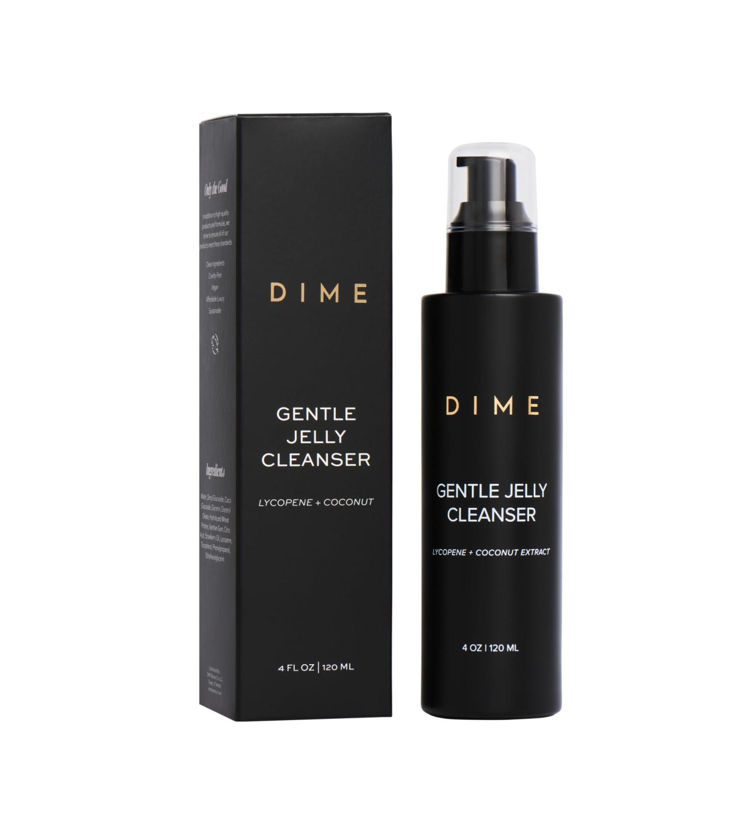 DIME Beauty Gentle Jelly Cleanser Hydrating Facial Cleanser and Makeup Remover with Vitamin E Sensitive Skin Face Wash 4 oz / 120 ml 4 Ounce (Pack of 1) - Buy Online on GoSupps.com